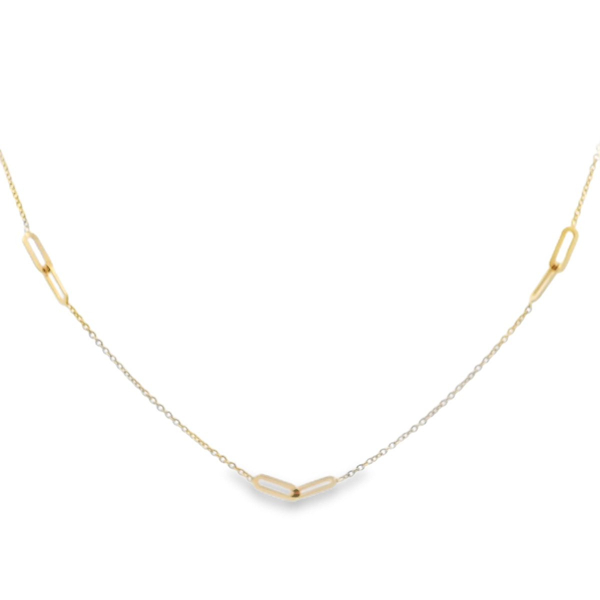 9ct Yellow Gold Paperclip Necklace