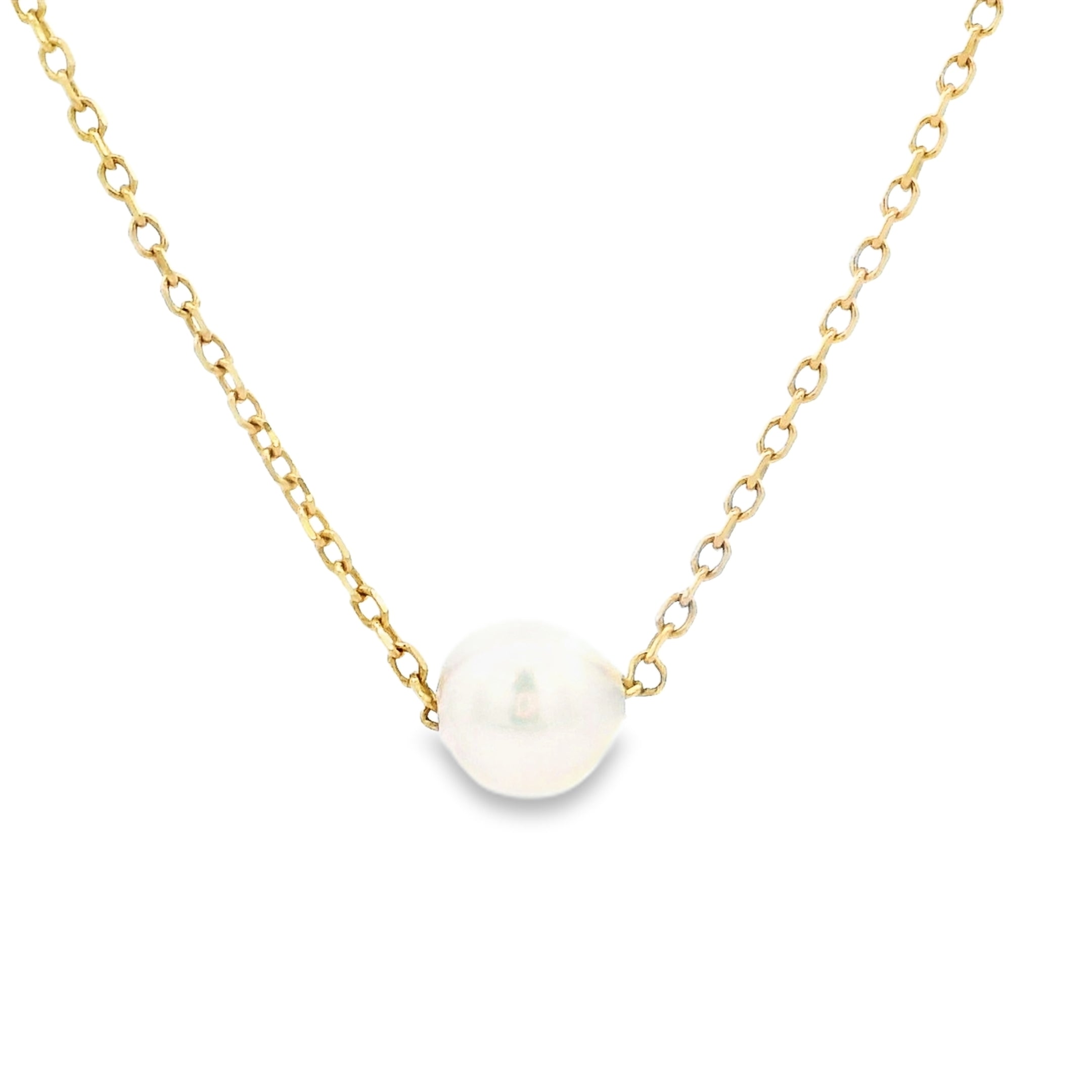 9ct Yellow Gold Akoya Pearl Necklace