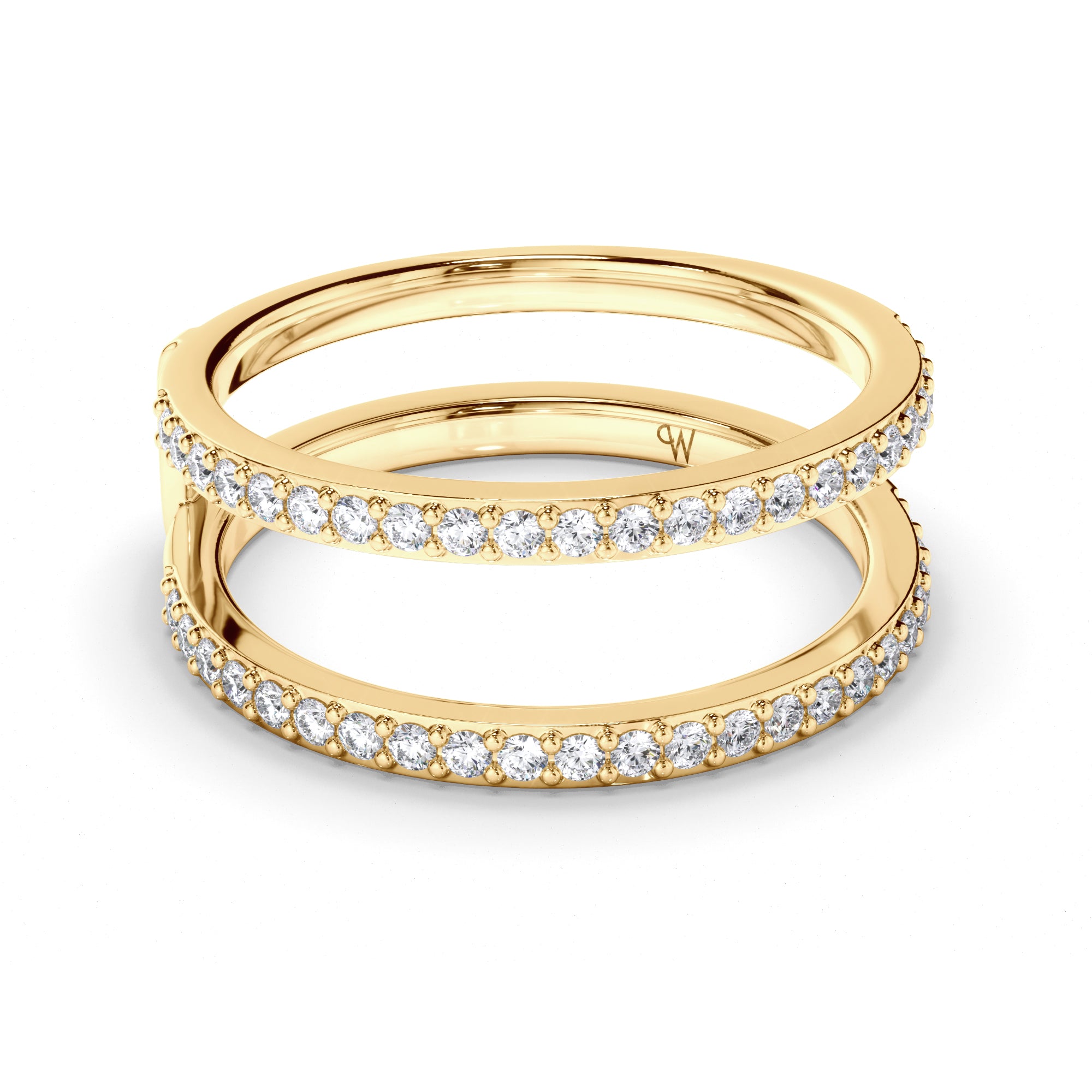 Fitted Round Brilliant Cut Diamond Bead Set Wedding Ring