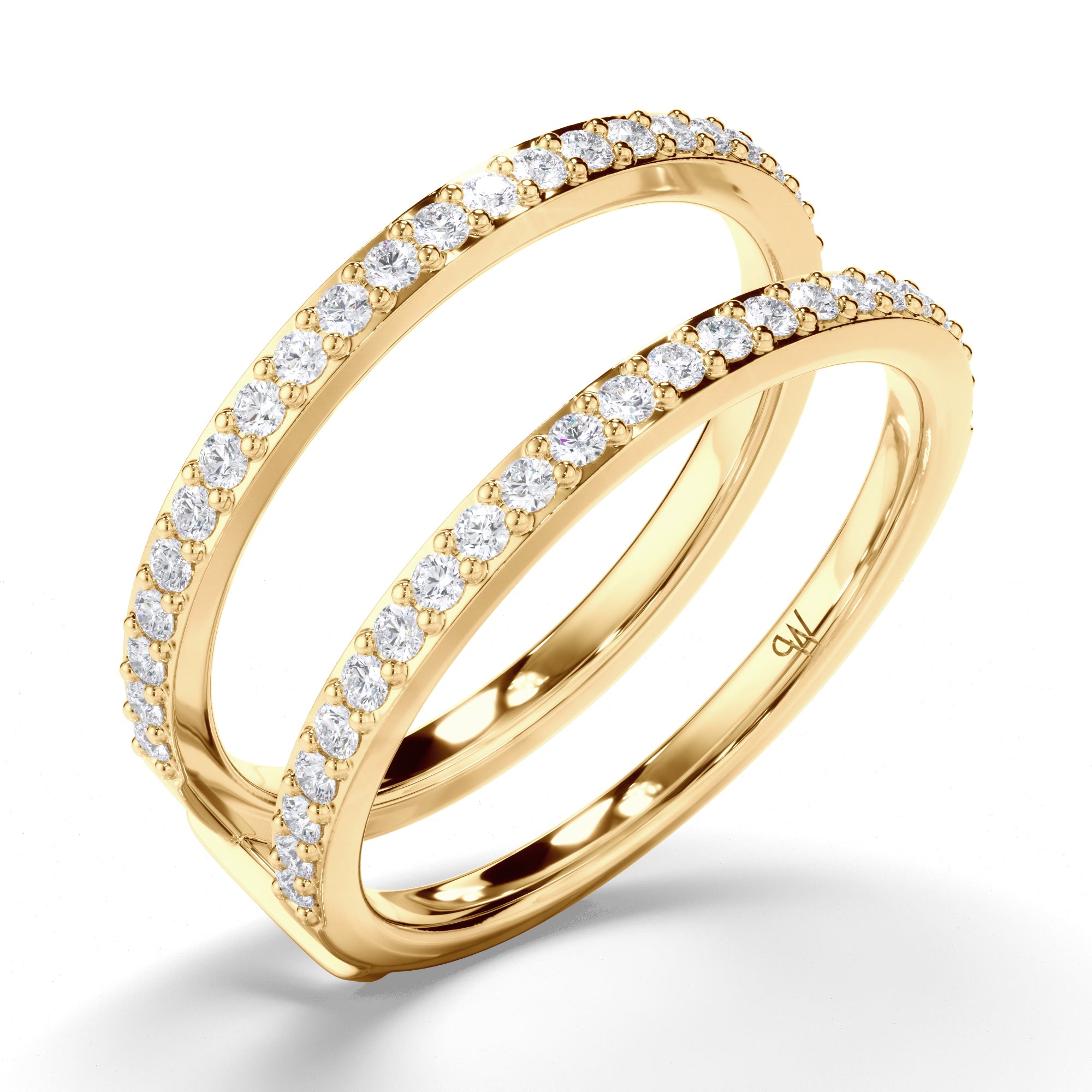 Fitted Round Brilliant Cut Diamond Bead Set Wedding Ring