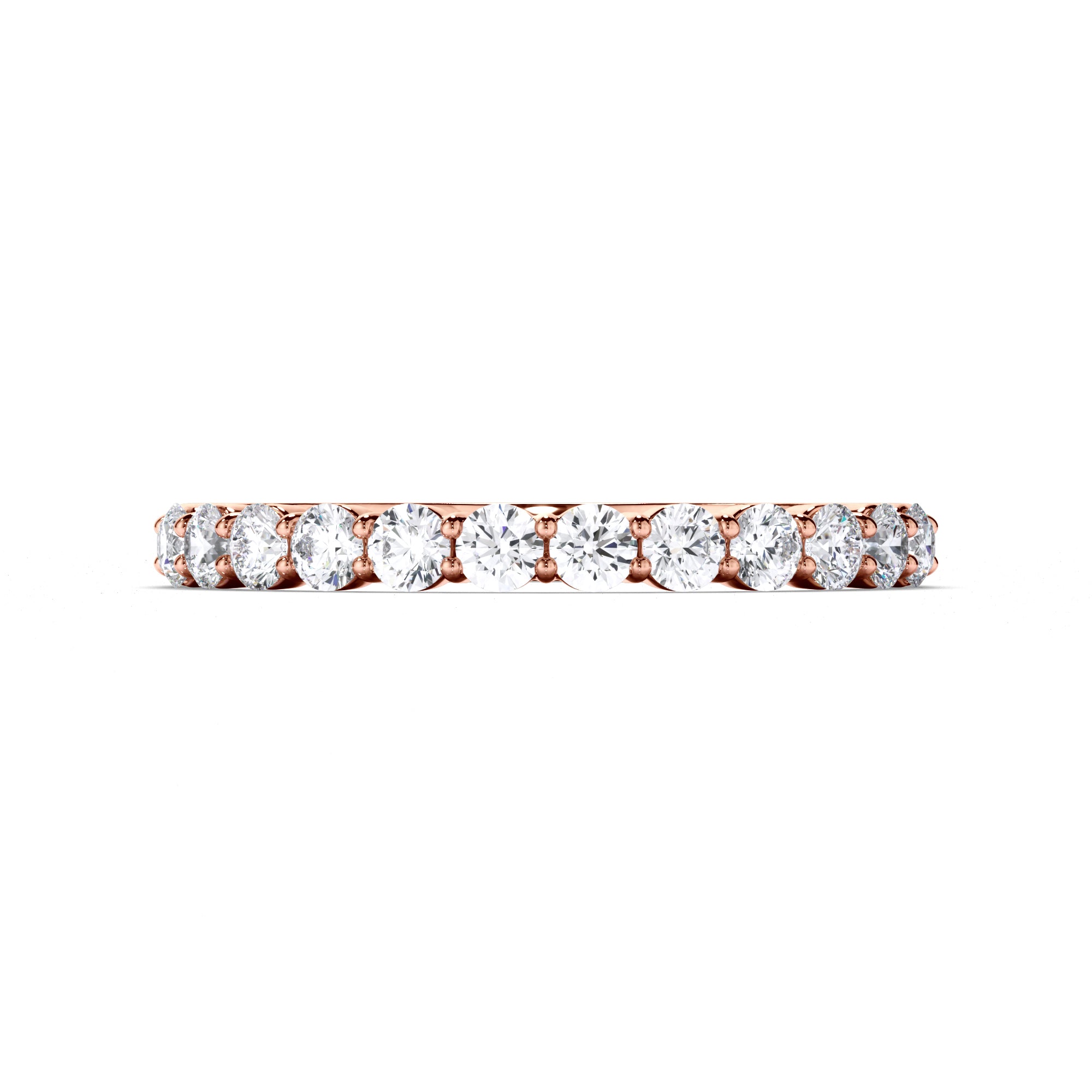 Round Brilliant Cut Claw Diamond Wedding Ring