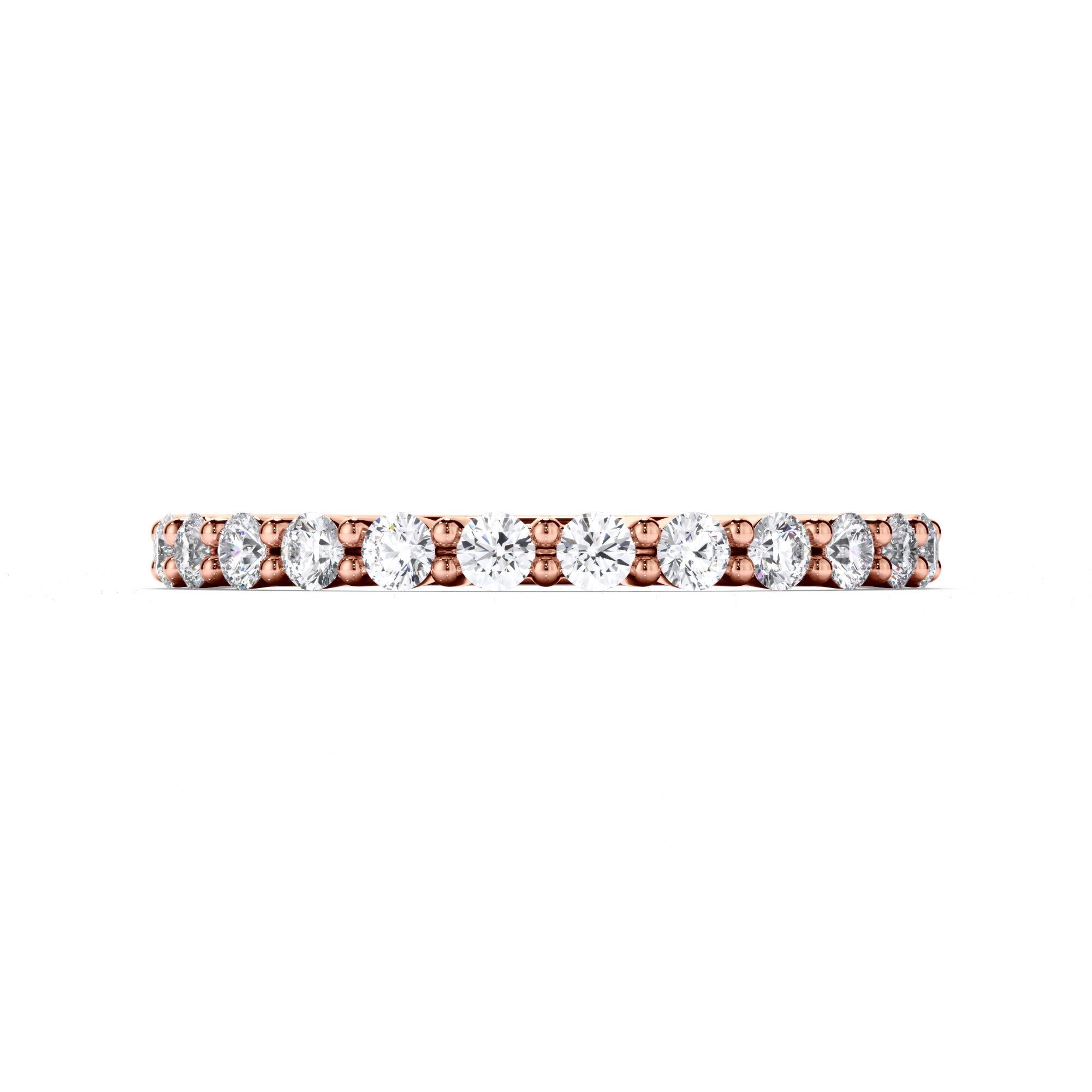 Round Brilliant Cut Claw Set Diamond Wedding Ring