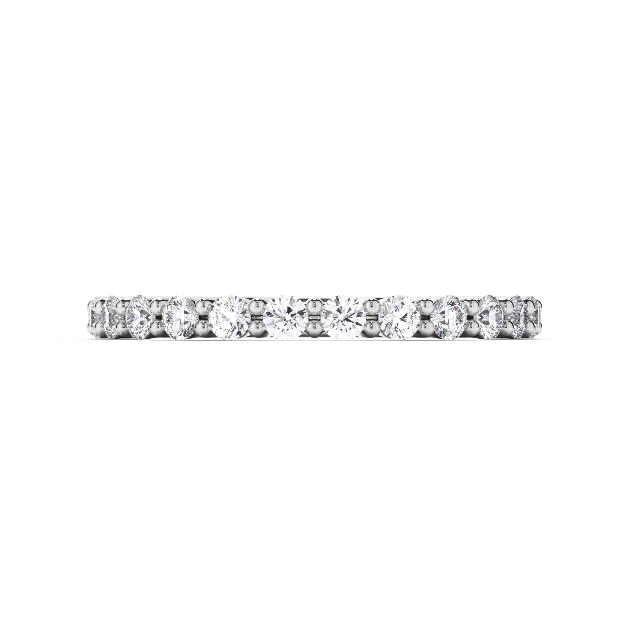 Round Brilliant Cut Claw Set Diamond Wedding Ring