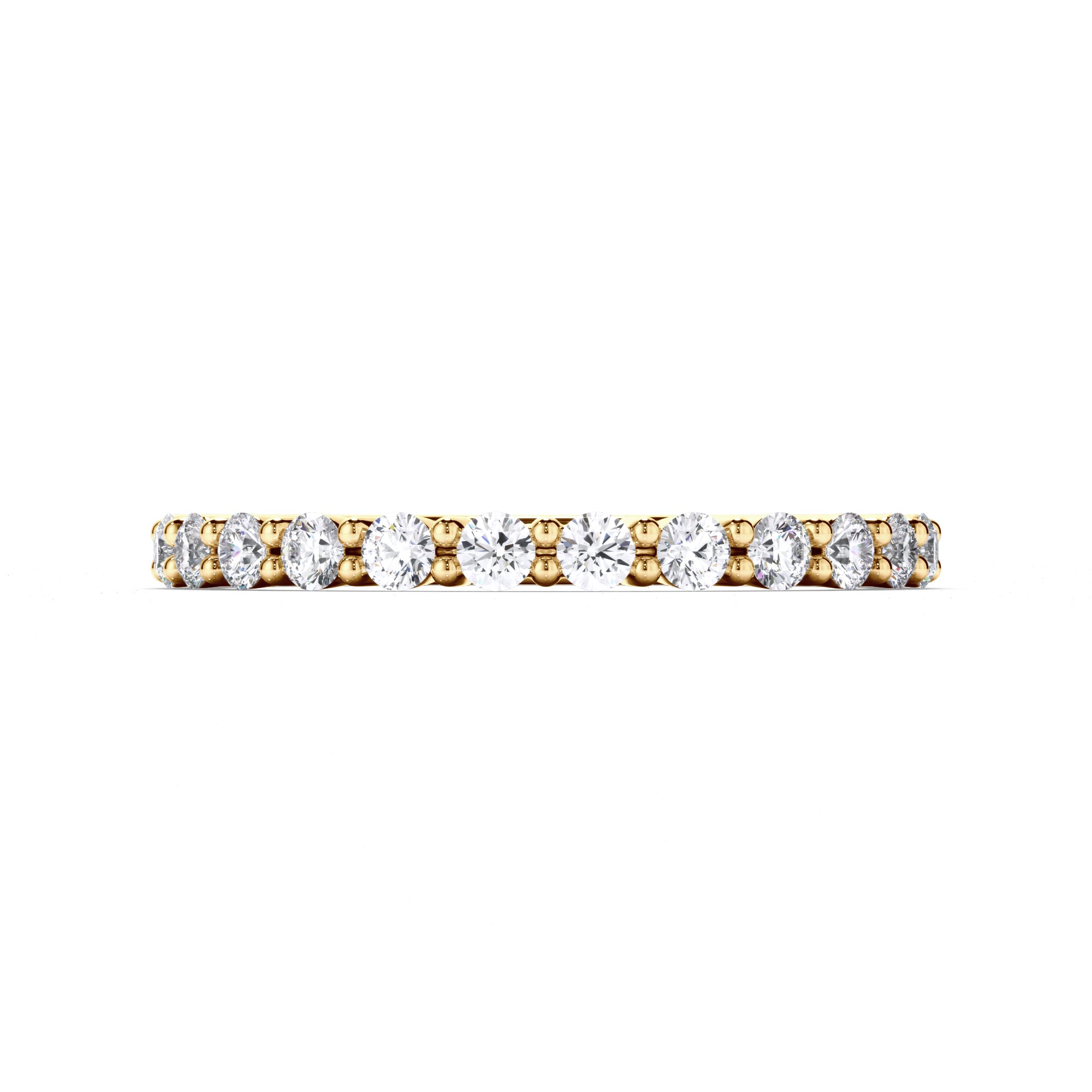 Round Brilliant Cut Claw Set Diamond Wedding Ring