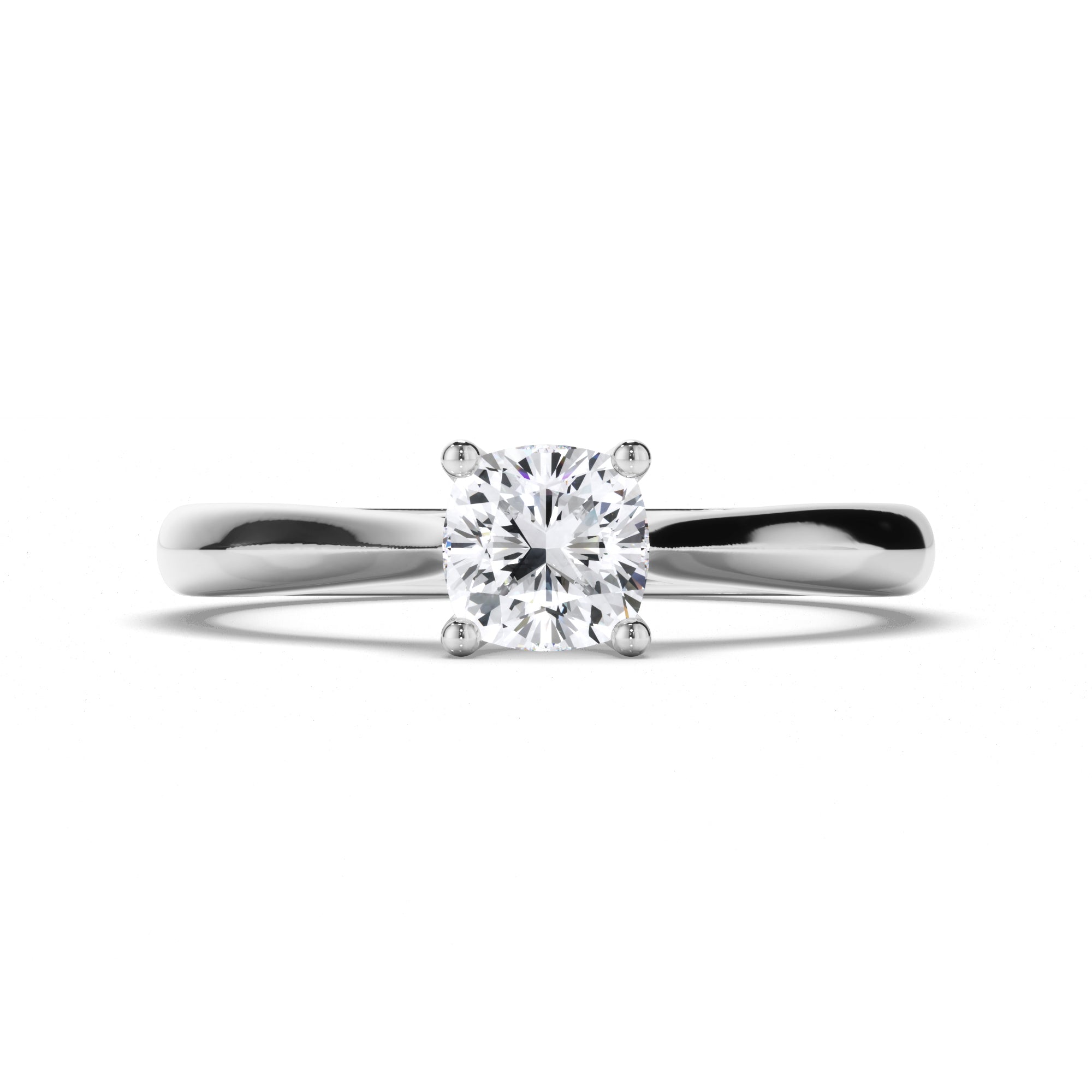 Cushion Diamond Solitaire Engagement Ring