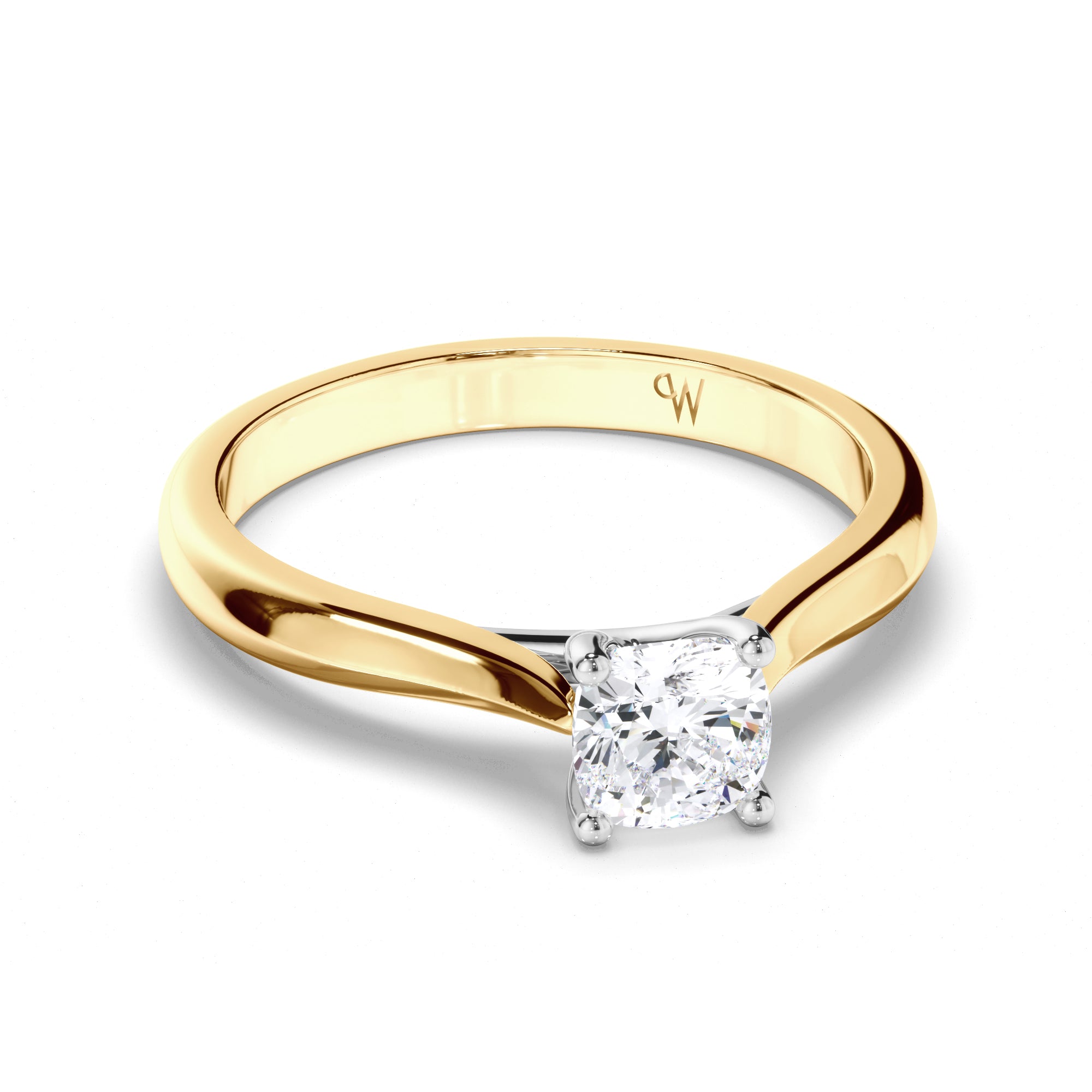Cushion Diamond Solitaire Engagement Ring