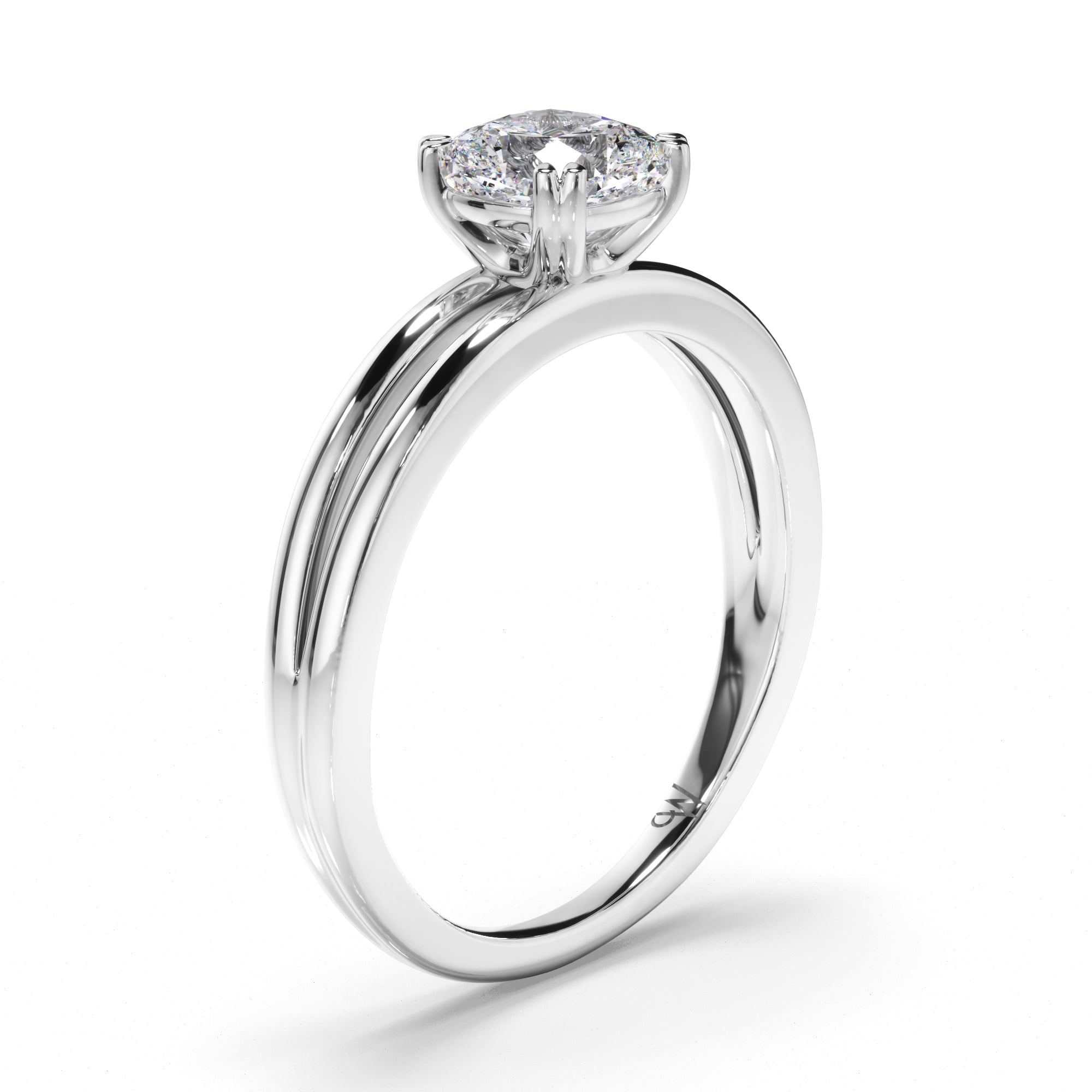 Cushion Diamond Solitaire Engagement Ring