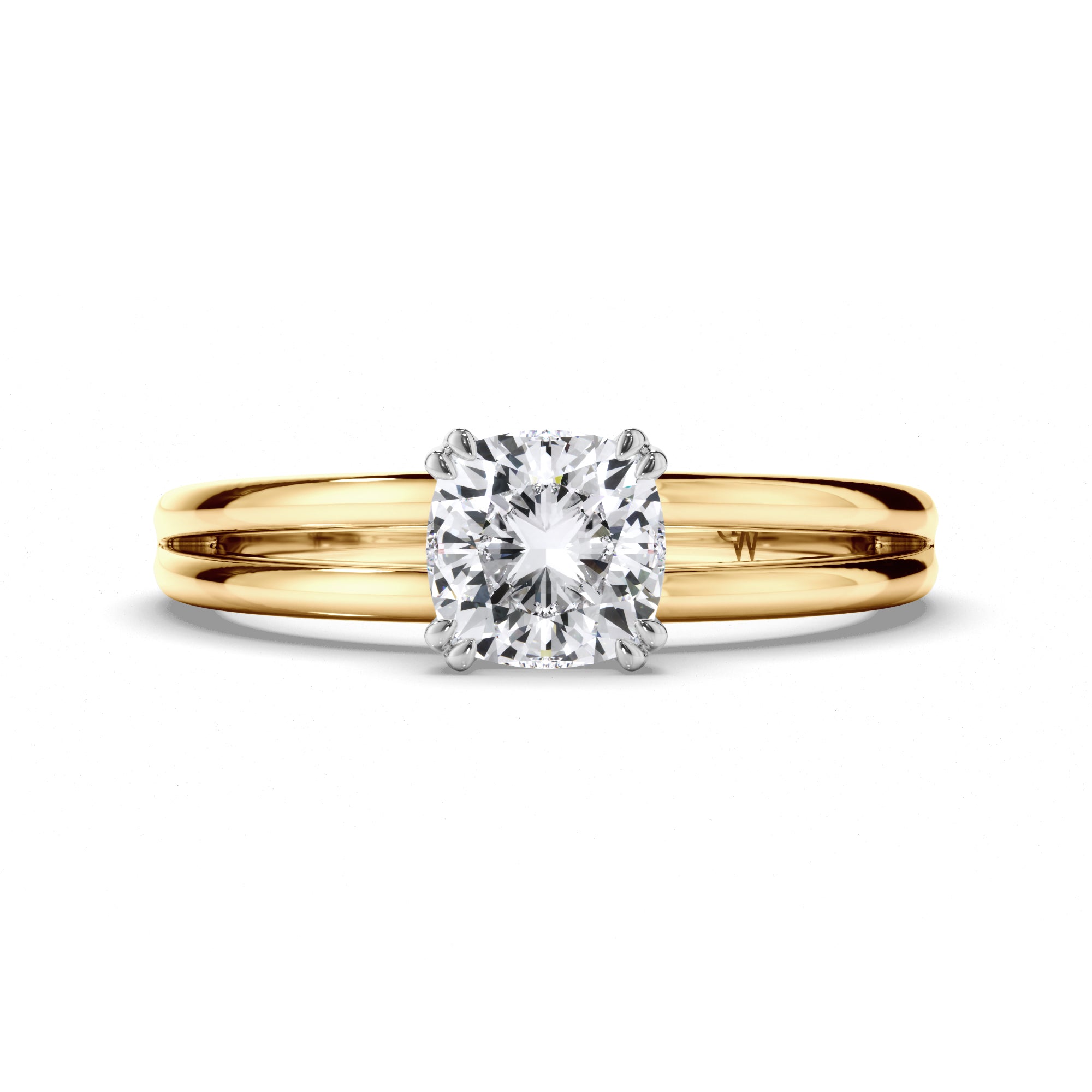 Cushion Diamond Solitaire Engagement Ring