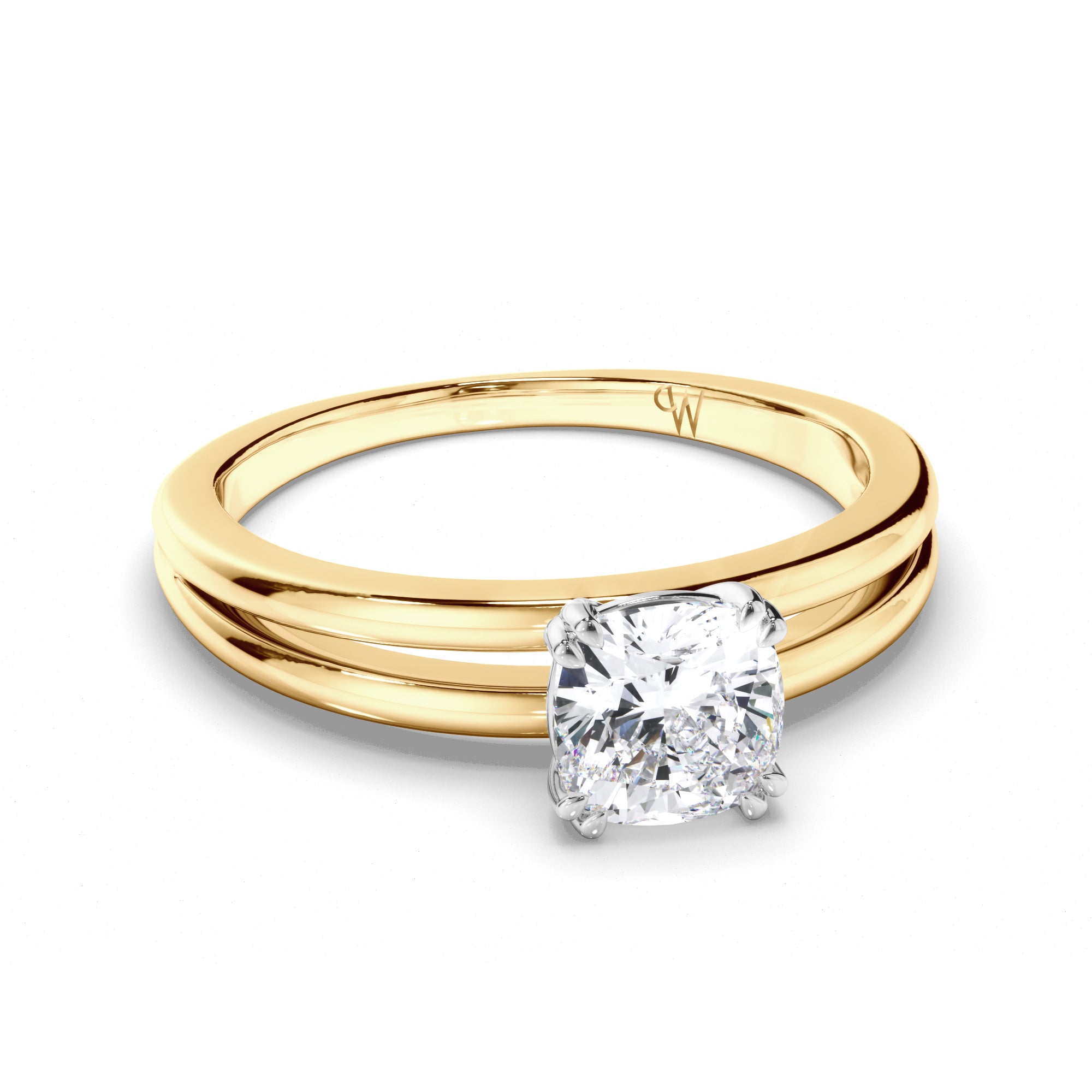 Cushion Diamond Solitaire Engagement Ring