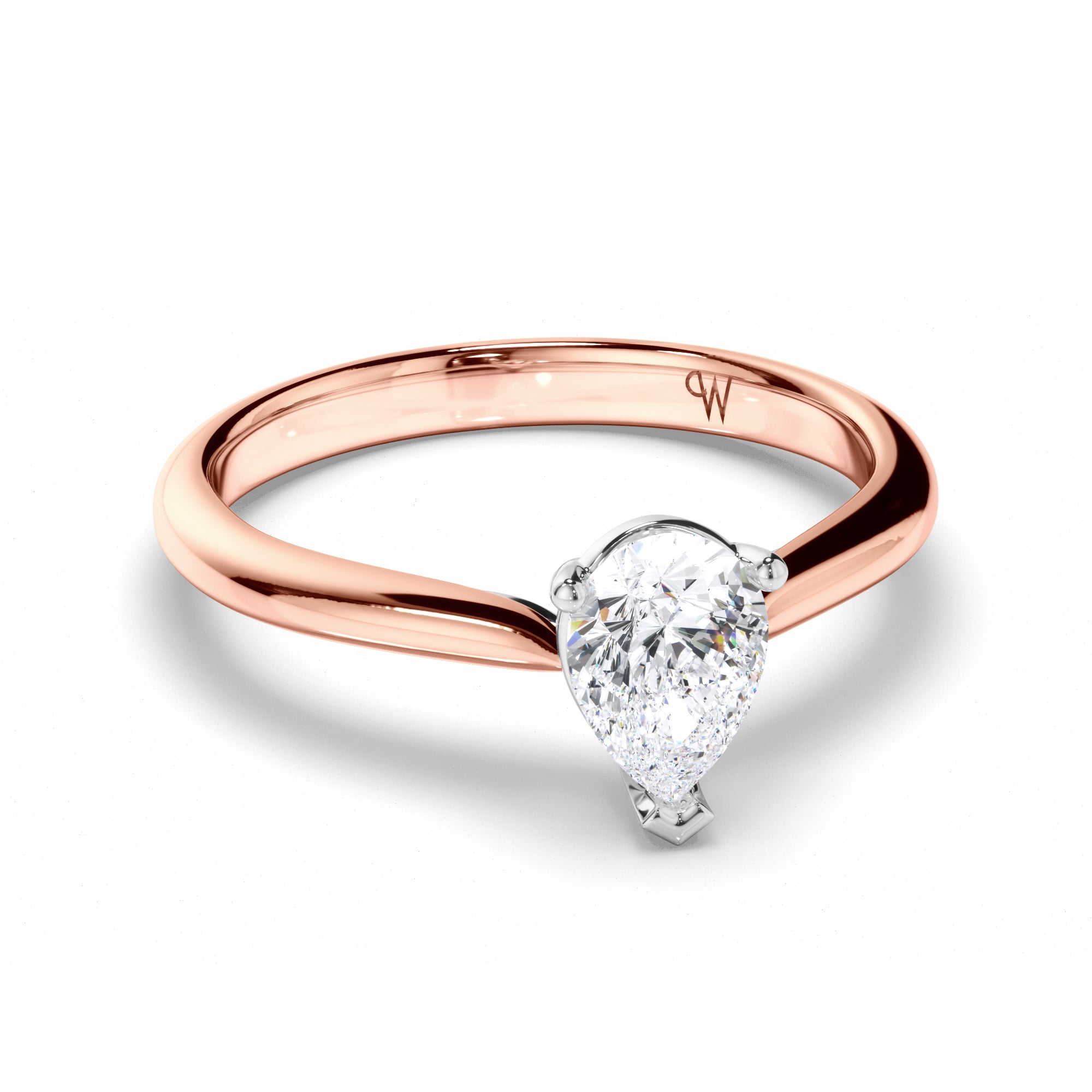 Pear Diamond Solitaire Engagement Ring