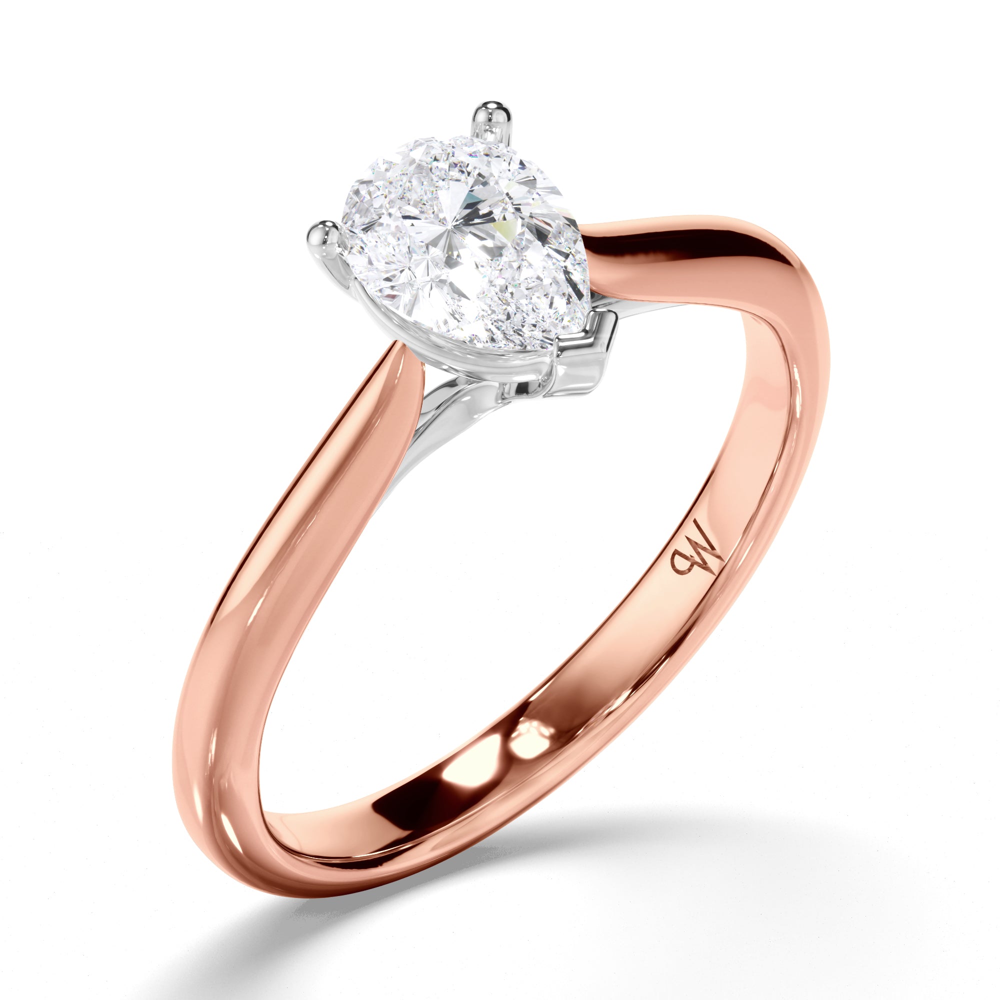 Pear Diamond Solitaire Engagement Ring