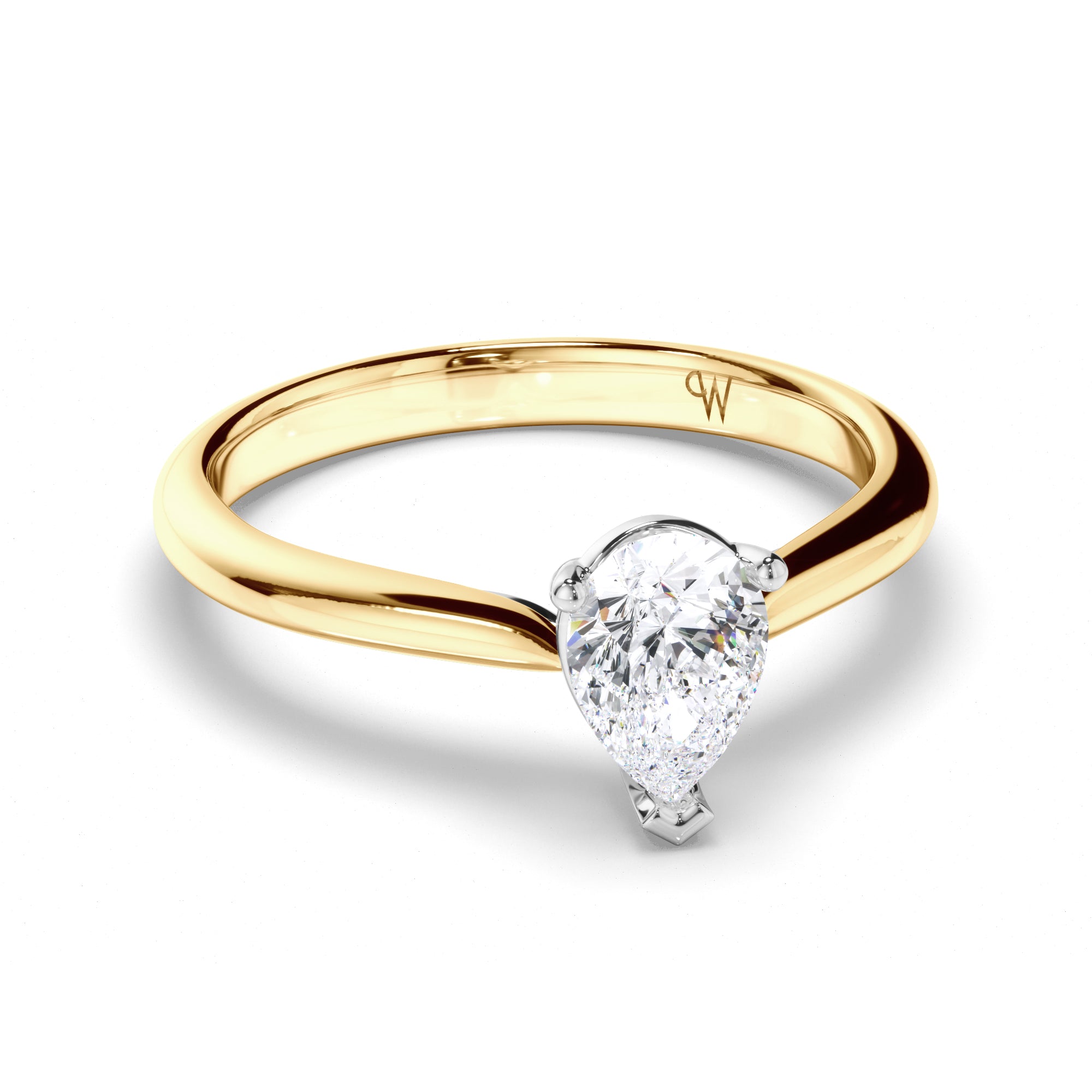 Pear Diamond Solitaire Engagement Ring