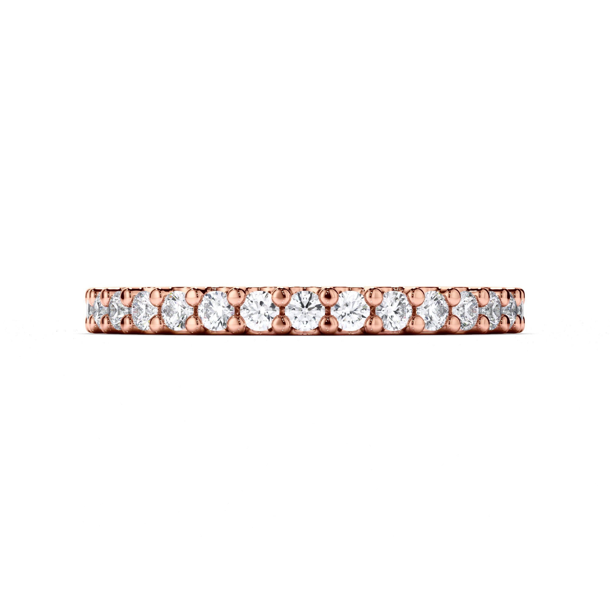 Round Brilliant Cut Claw Set Diamond Wedding Ring