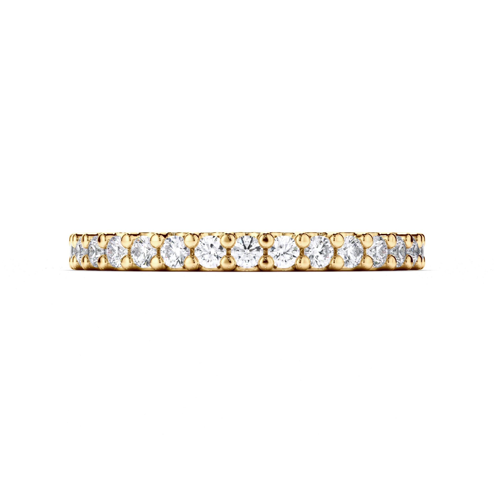 Round Brilliant Cut Claw Set Diamond Wedding Ring