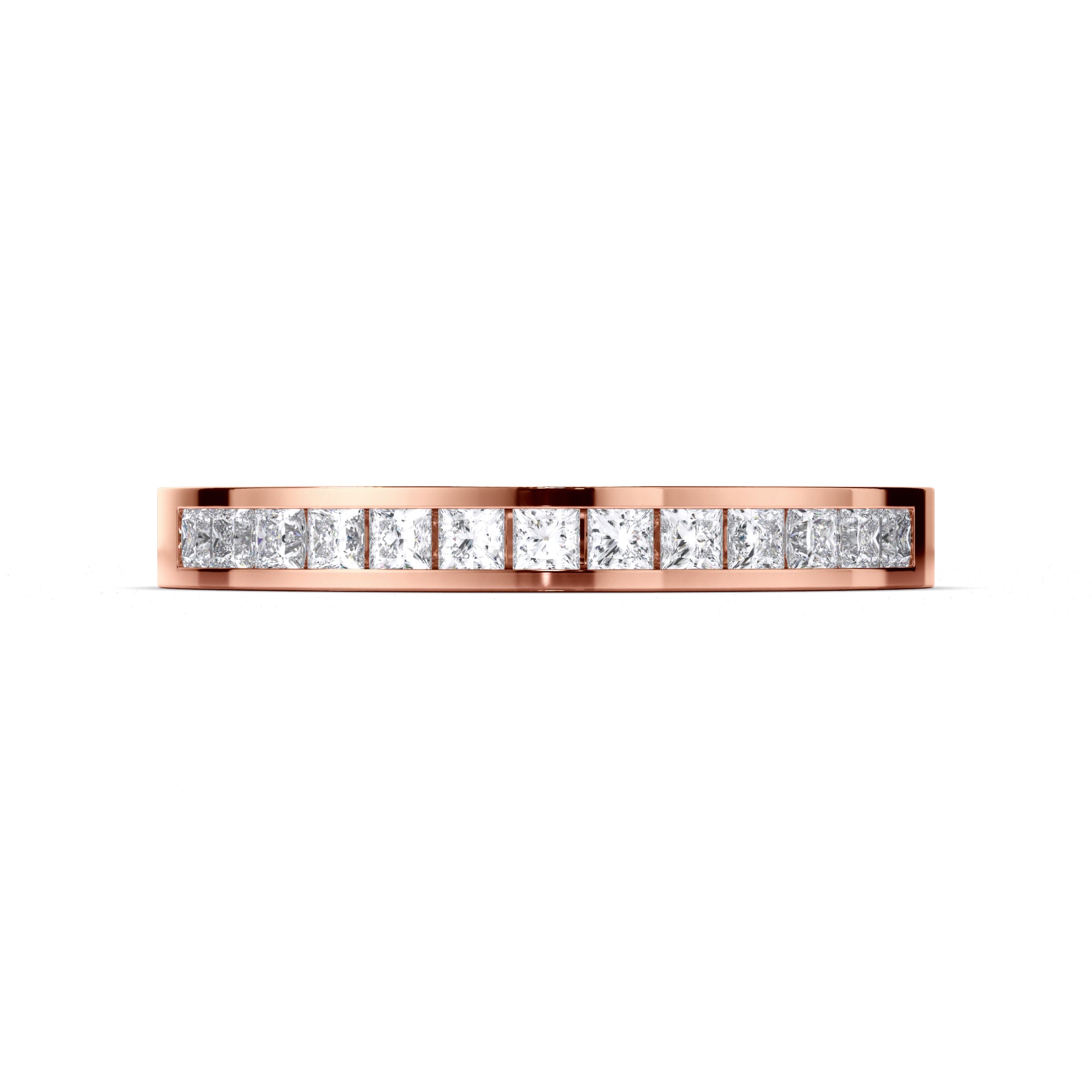 Princess Cut Channel Set Wedding Ring