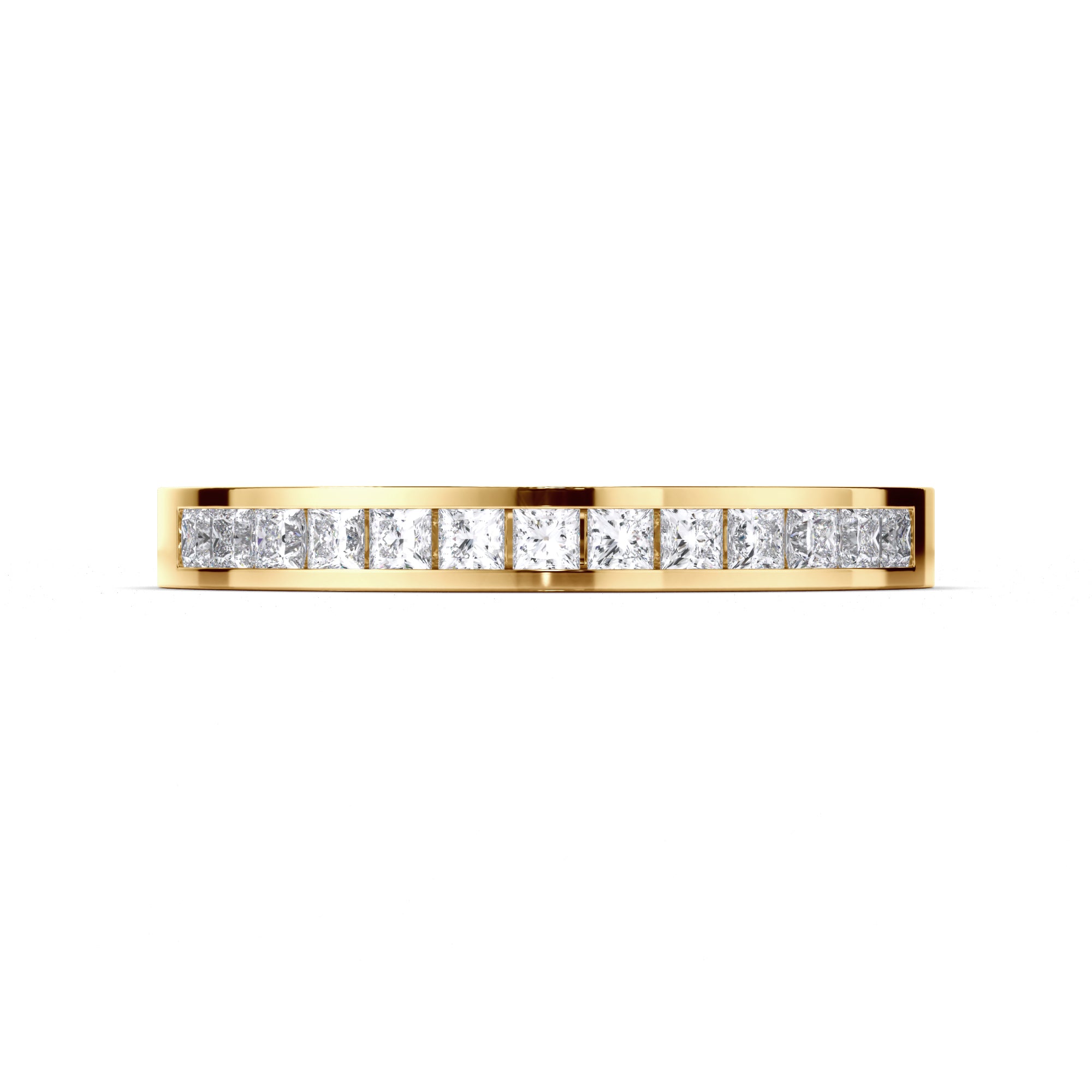 Princess Cut Channel Set Wedding Ring