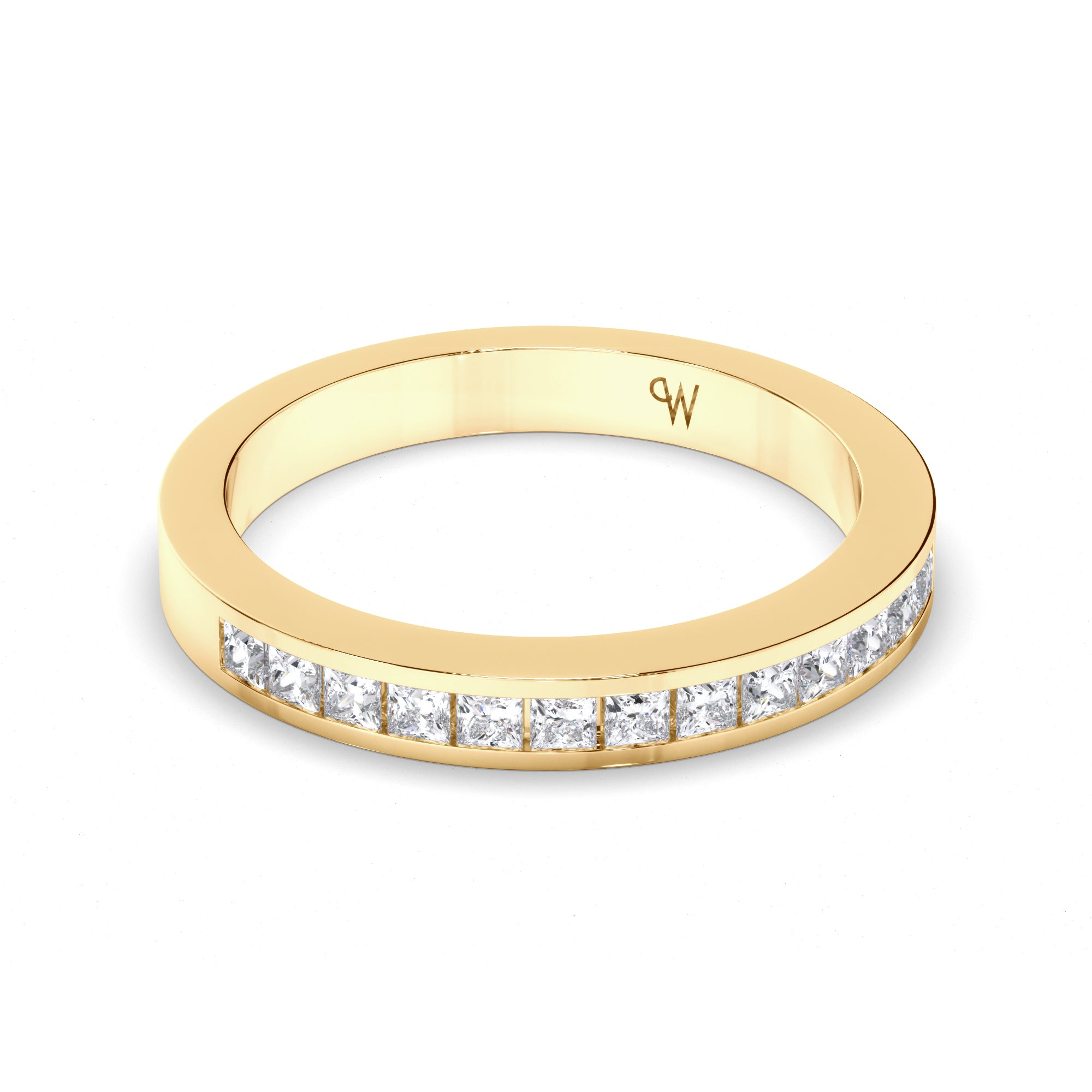 Princess Cut Channel Set Wedding Ring