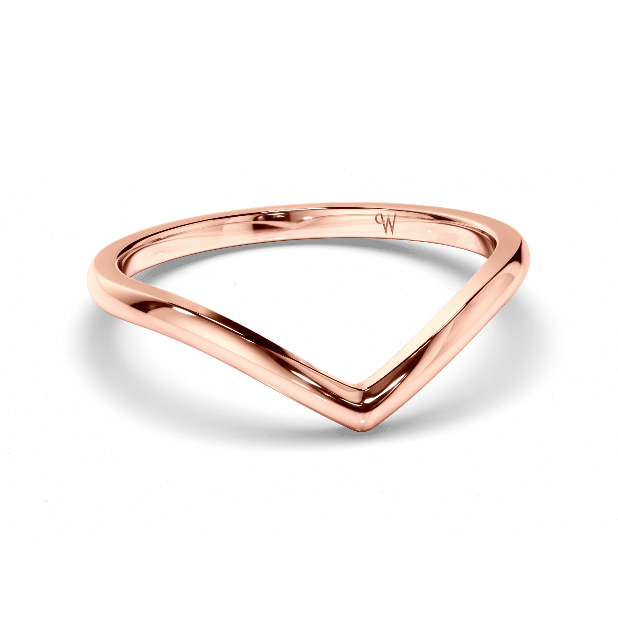 V-Shape Curved Wedding Ring