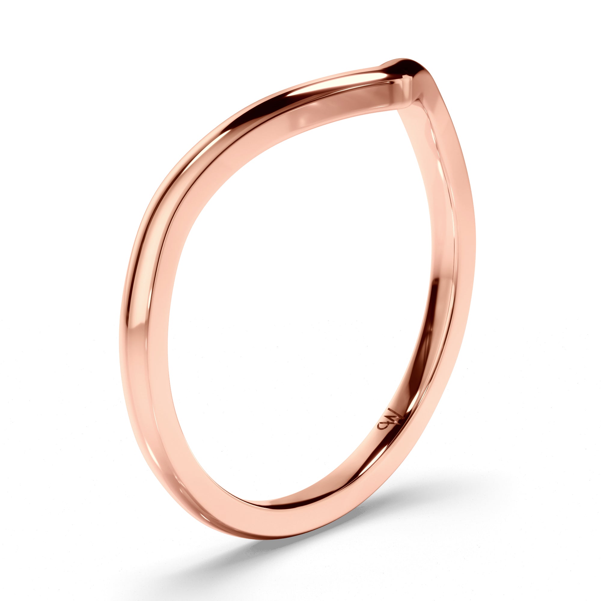 V-Shape Curved Wedding Ring