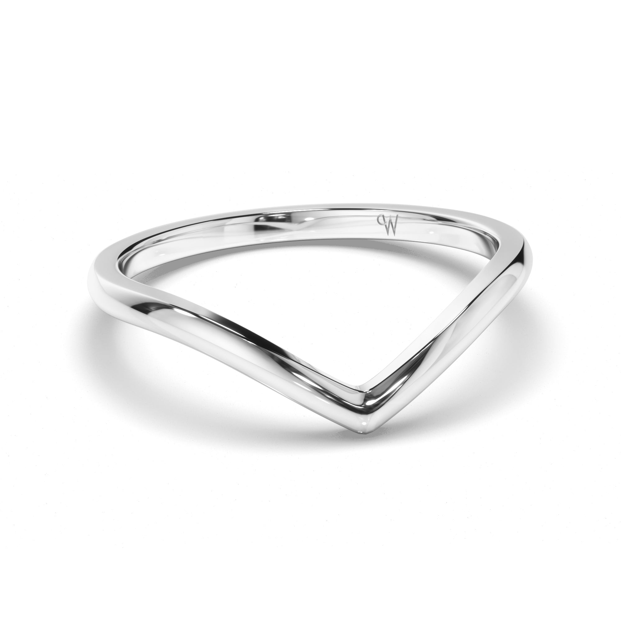 V-Shape Curved Wedding Ring
