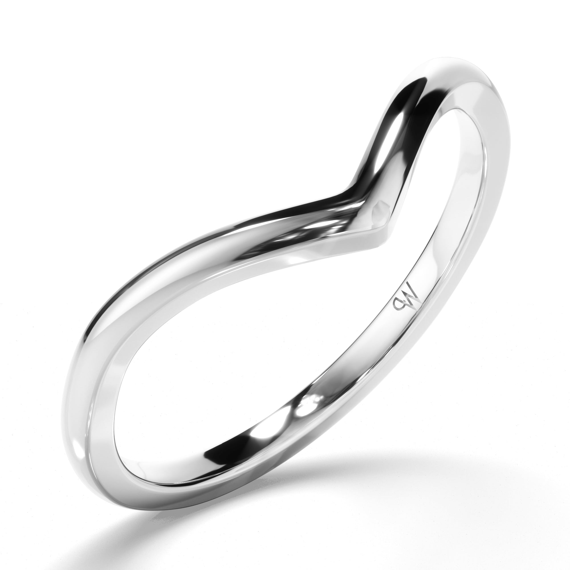 V-Shape Curved Wedding Ring