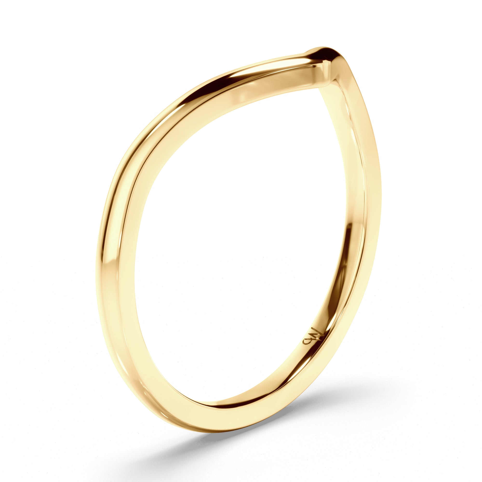 V-Shape Curved Wedding Ring