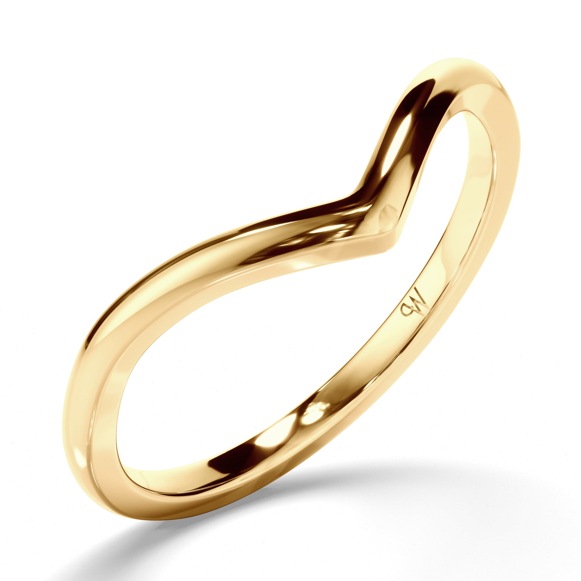 V-Shape Curved Wedding Ring