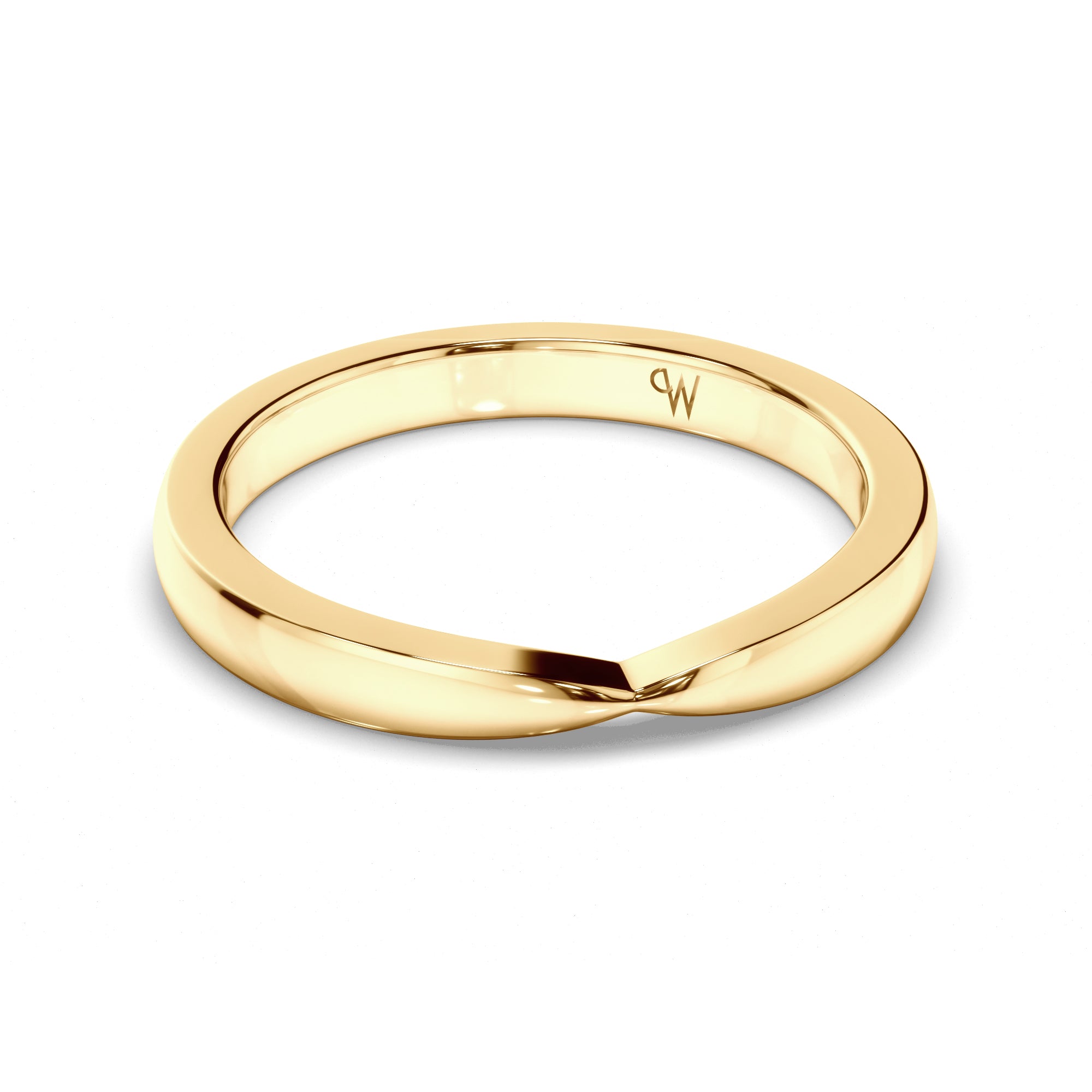 Pinched Plain Wedding Ring
