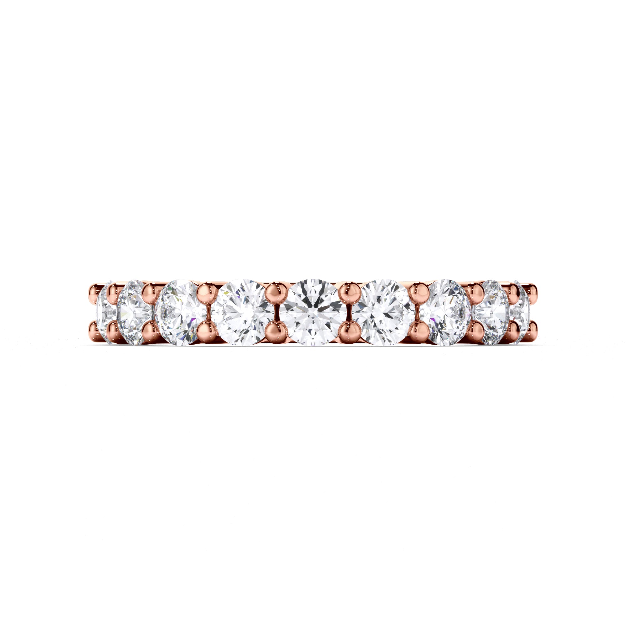Round Brilliant Cut Claw Diamond Wedding Ring