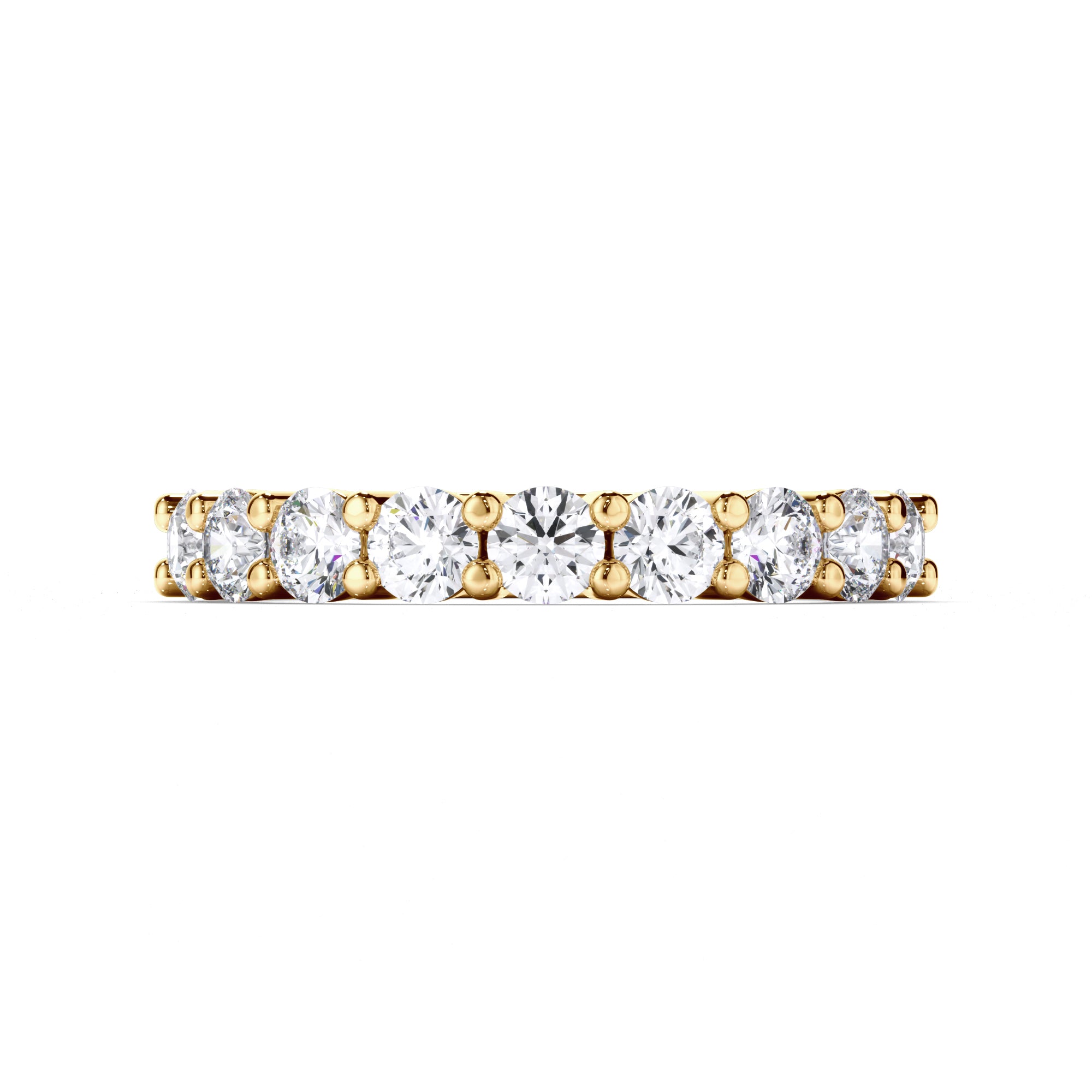Round Brilliant Cut Claw Diamond Wedding Ring
