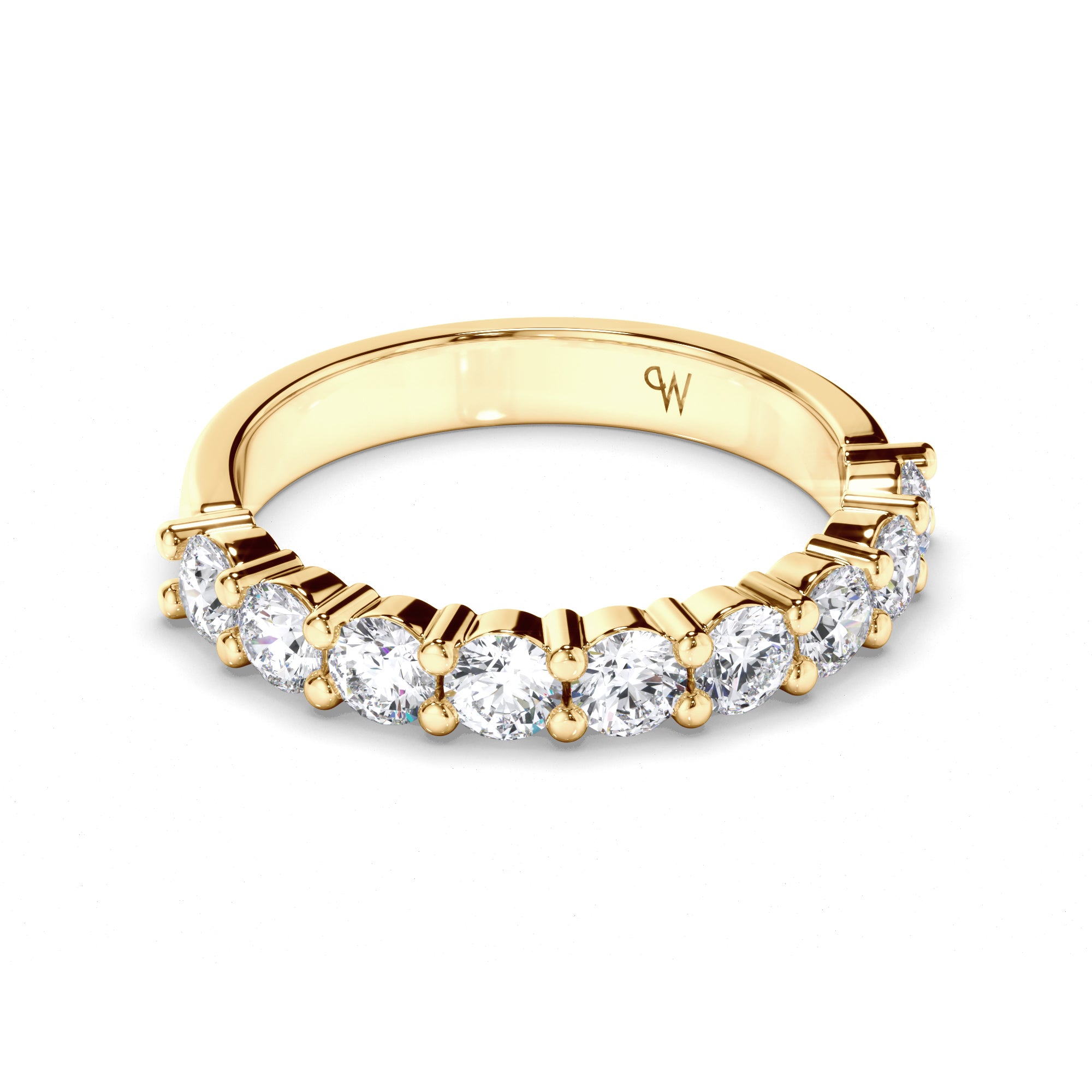 Round Brilliant Cut Claw Diamond Wedding Ring