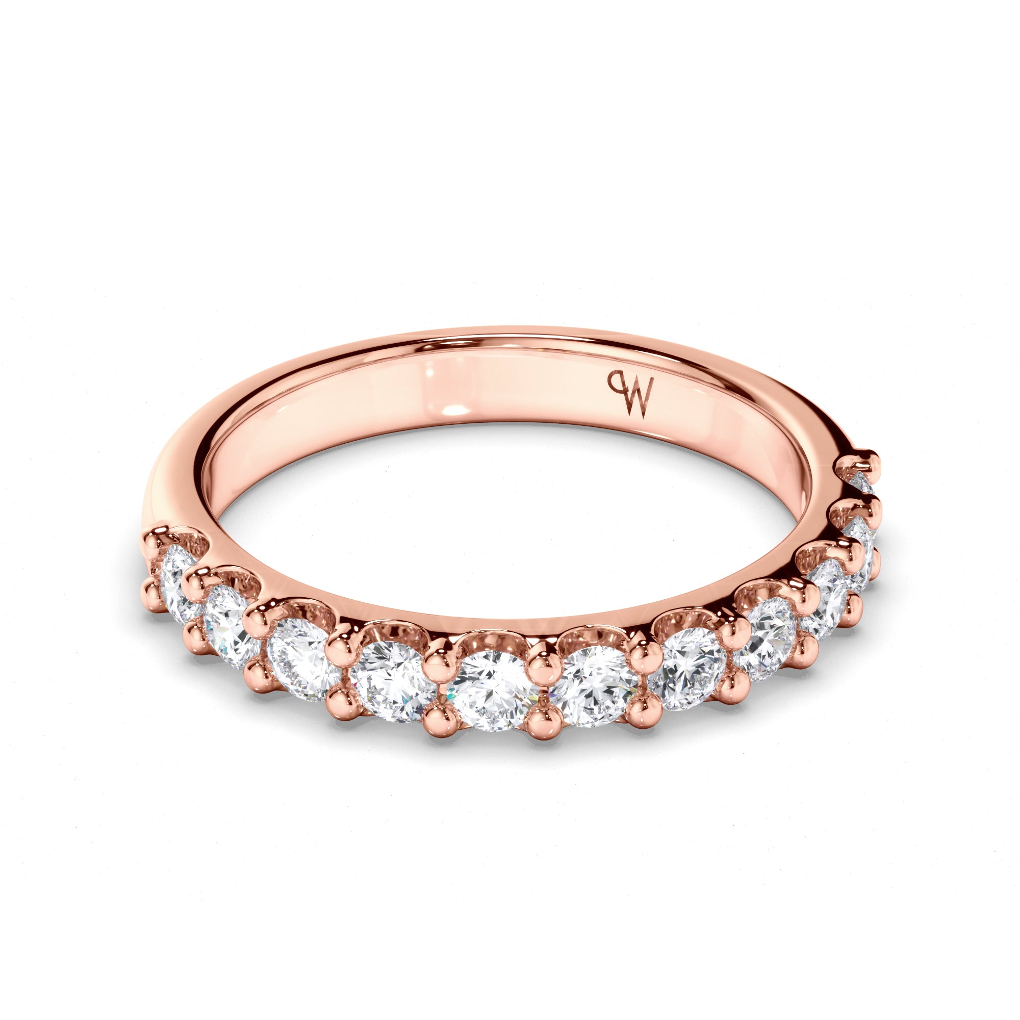 Brilliant Cut Claw Set Diamond Wedding Ring