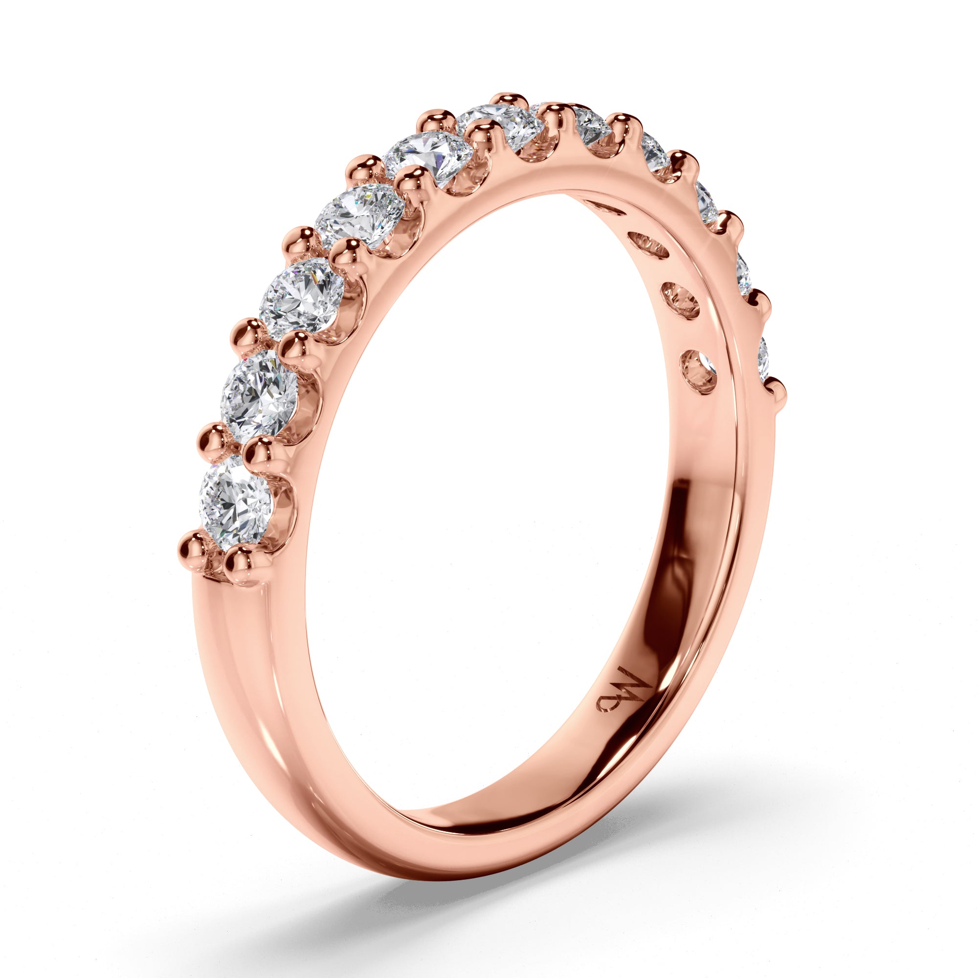 Brilliant Cut Claw Set Diamond Wedding Ring