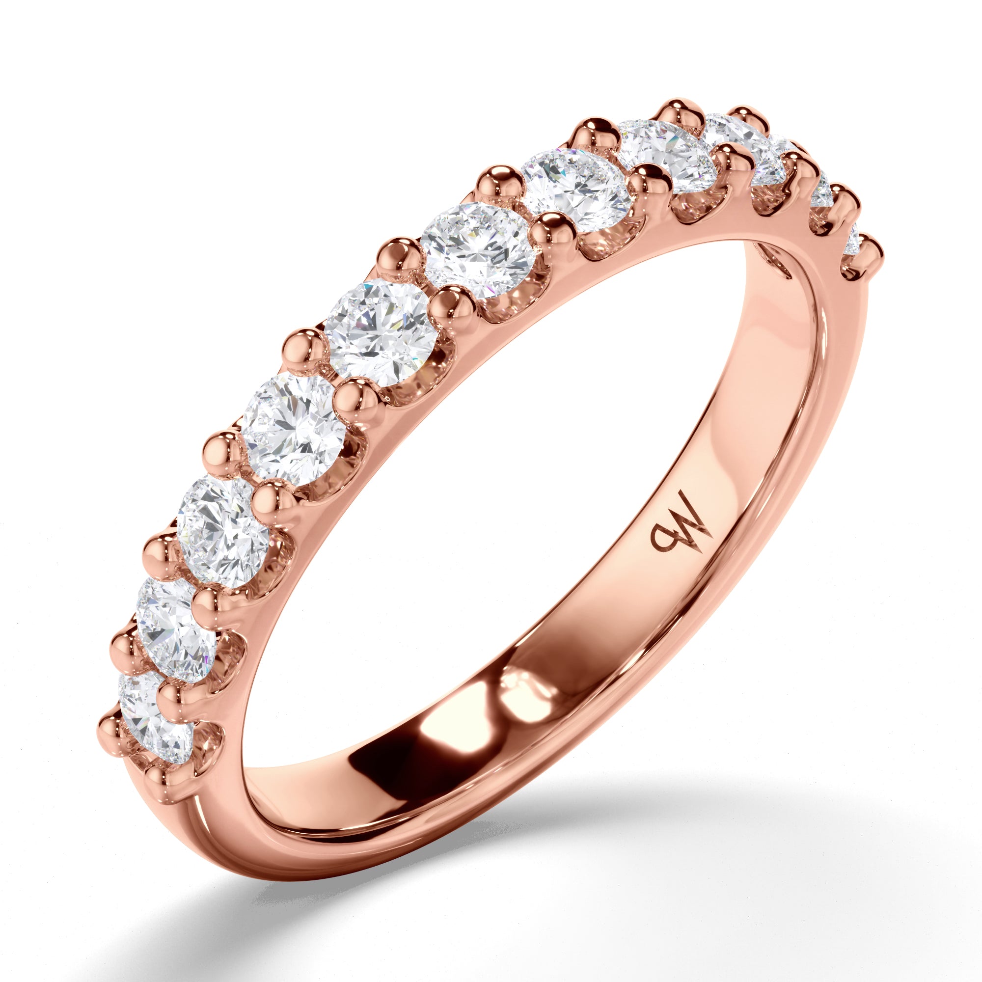 Brilliant Cut Claw Set Diamond Wedding Ring