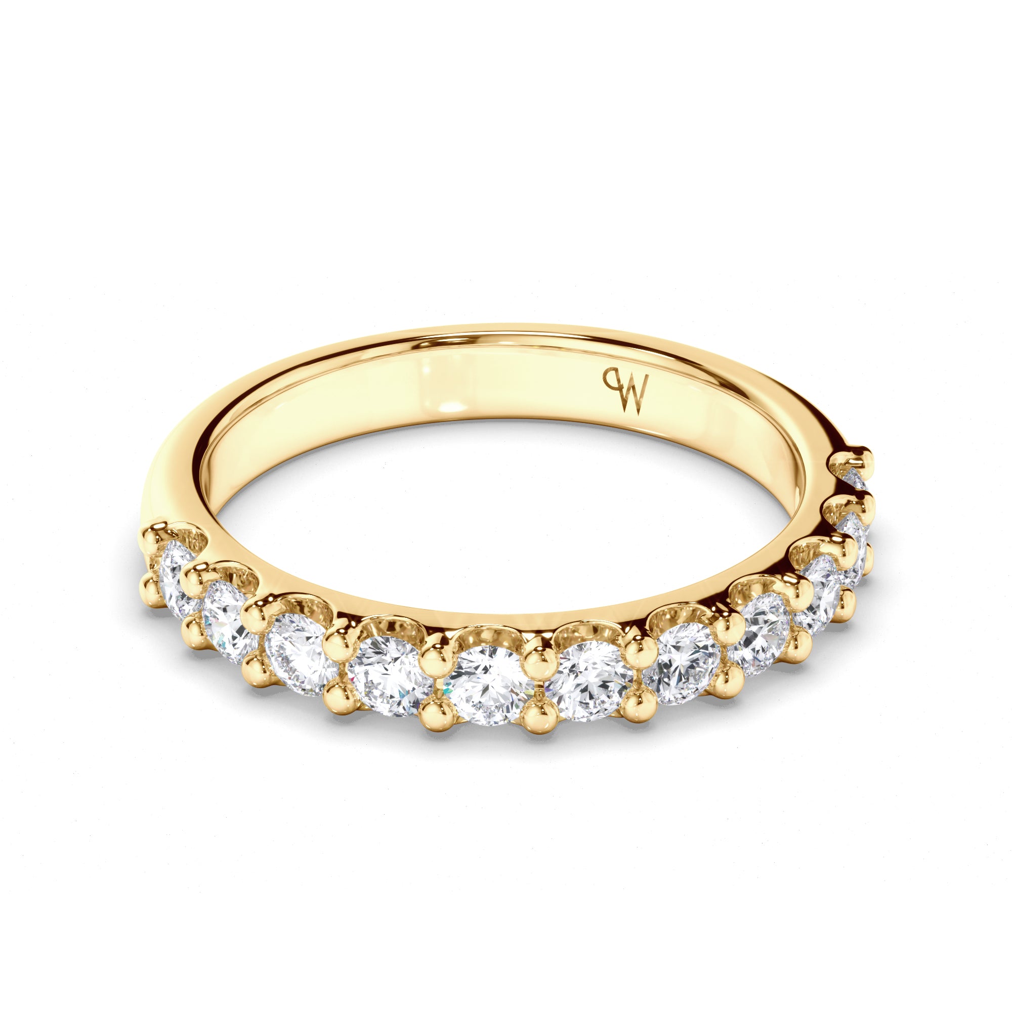 Brilliant Cut Claw Set Diamond Wedding Ring