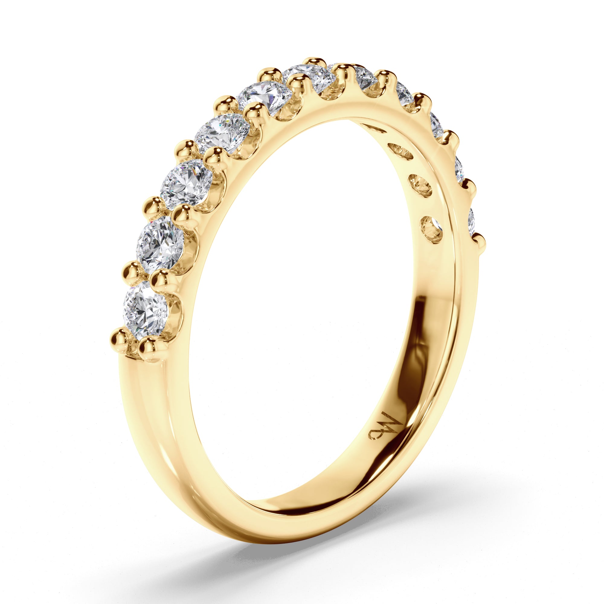 Brilliant Cut Claw Set Diamond Wedding Ring
