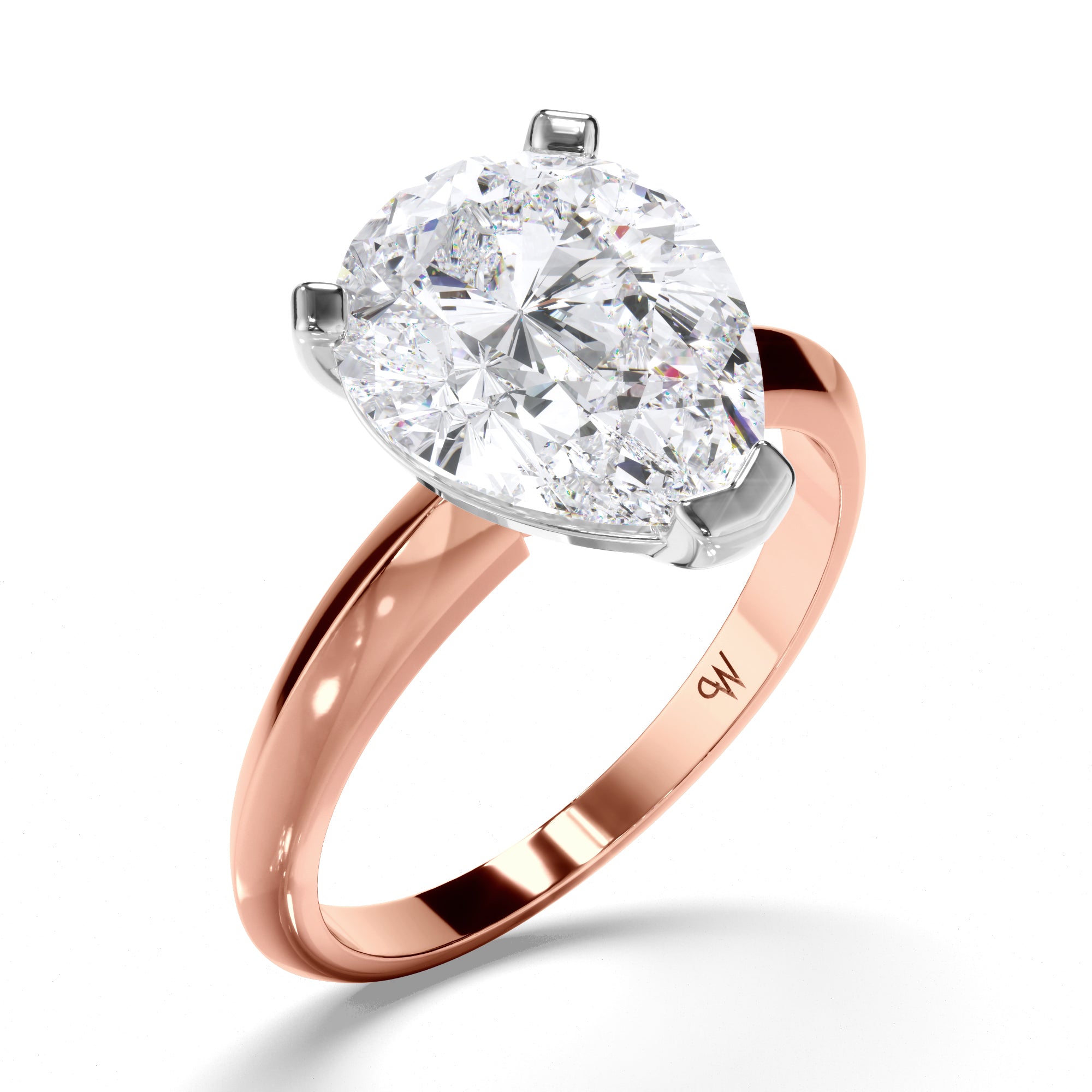 Pear Diamond Solitaire Engagement Ring