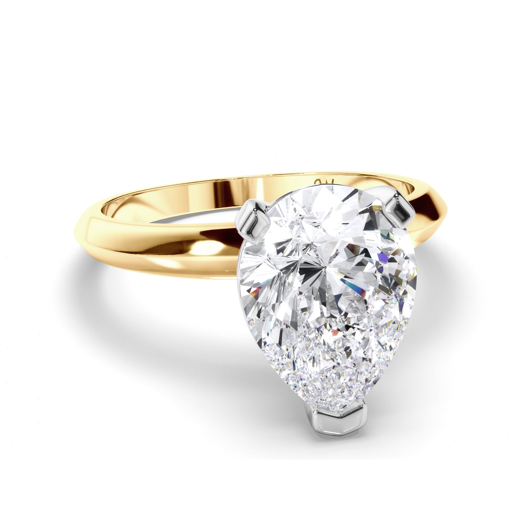 Pear Diamond Solitaire Engagement Ring