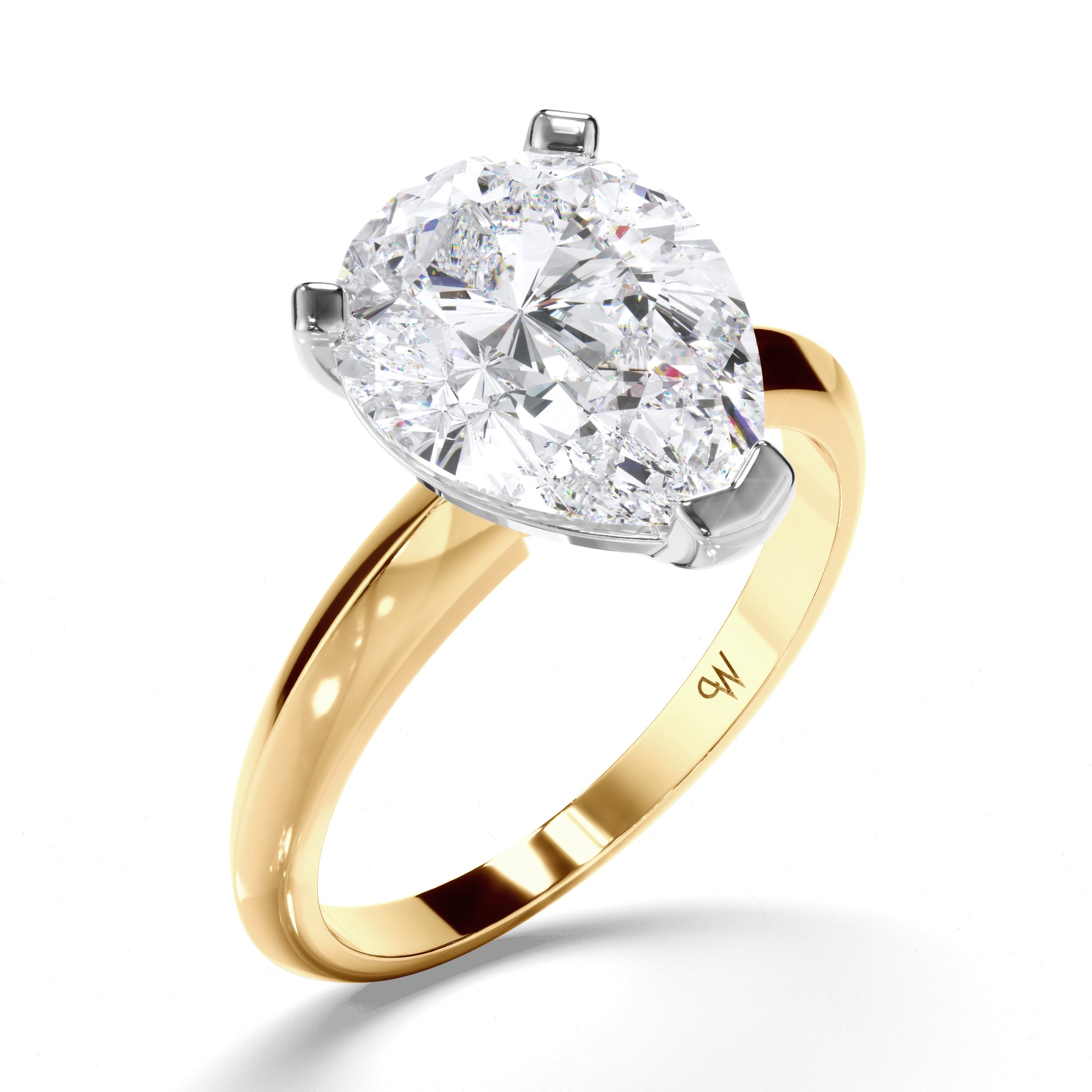 Pear Diamond Solitaire Engagement Ring