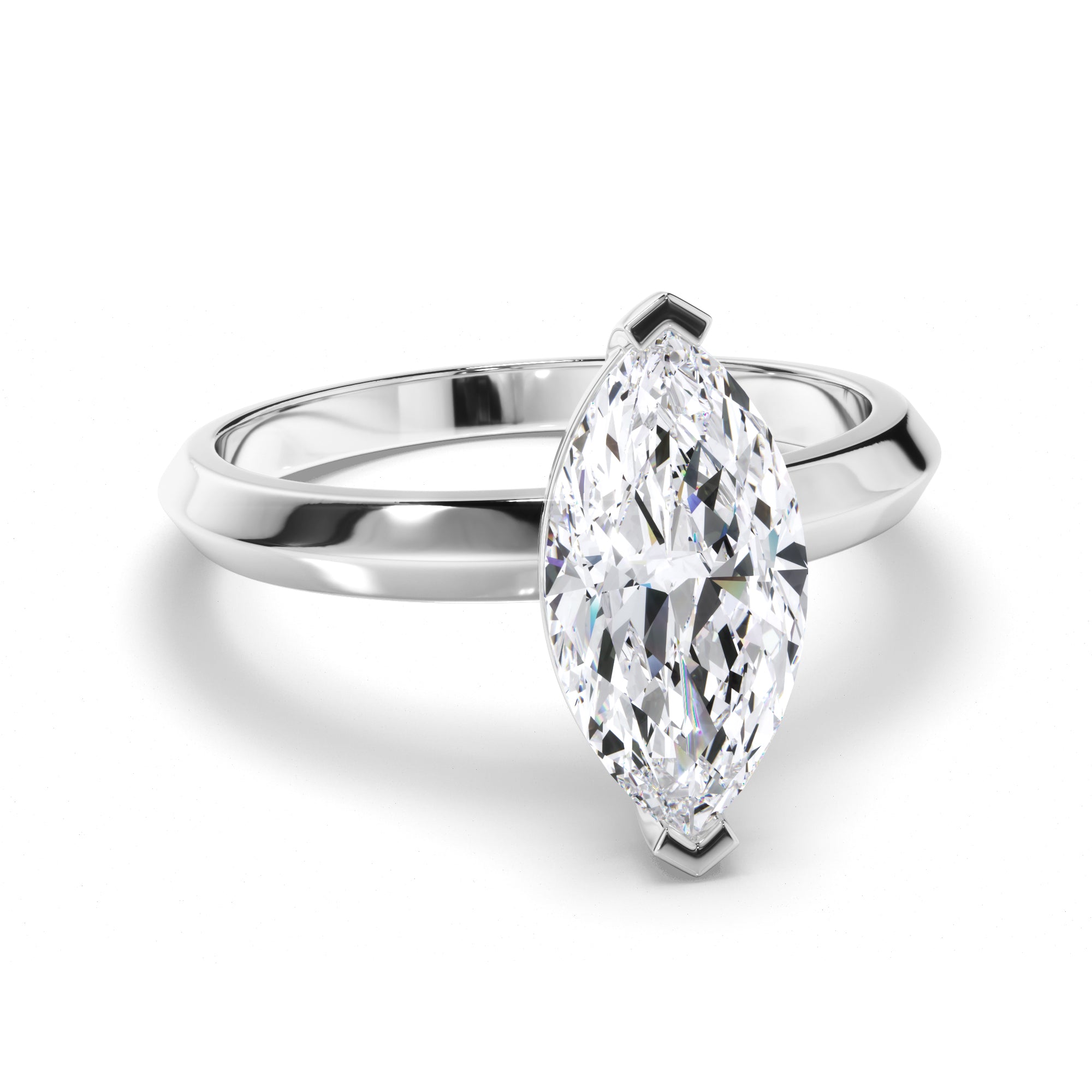 Marquise Diamond Solitaire Engagement Ring