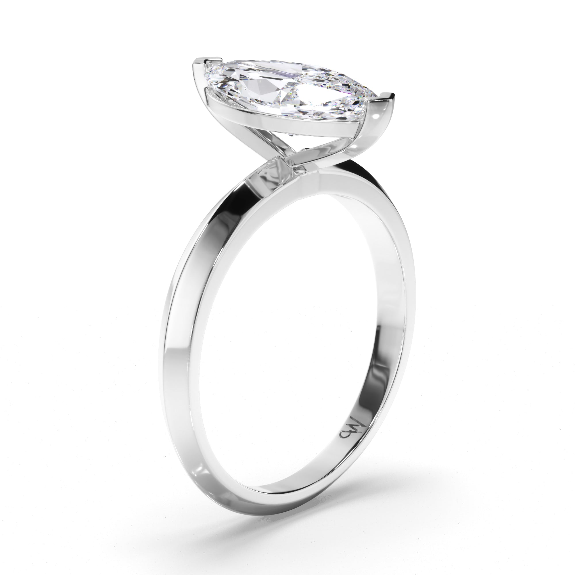 Marquise Diamond Solitaire Engagement Ring