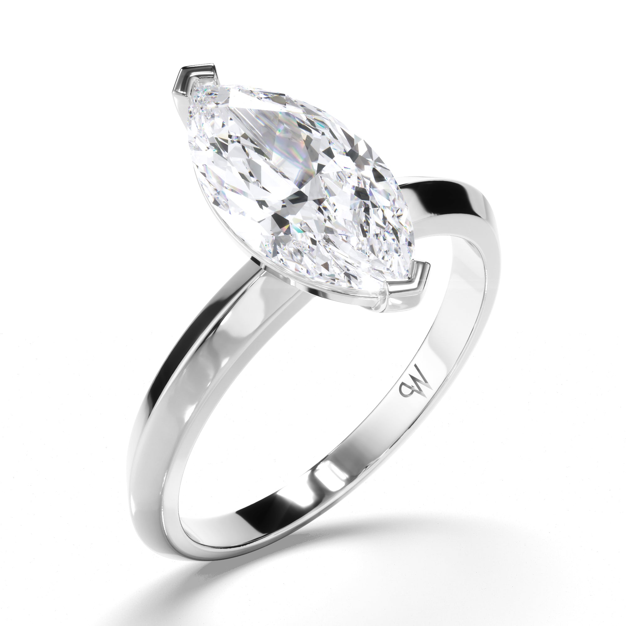 Marquise Diamond Solitaire Engagement Ring