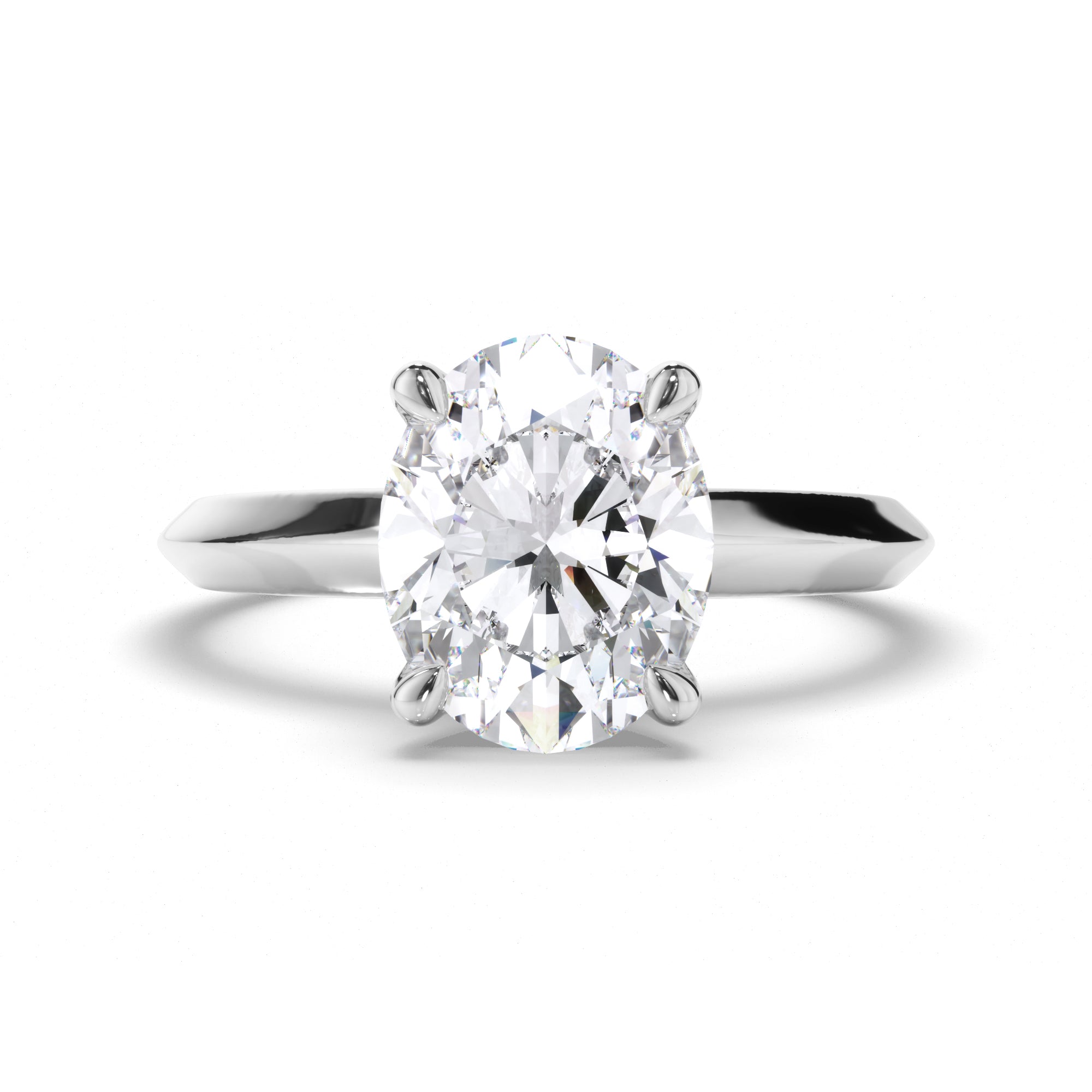 Oval Diamond Solitaire Engagement Ring