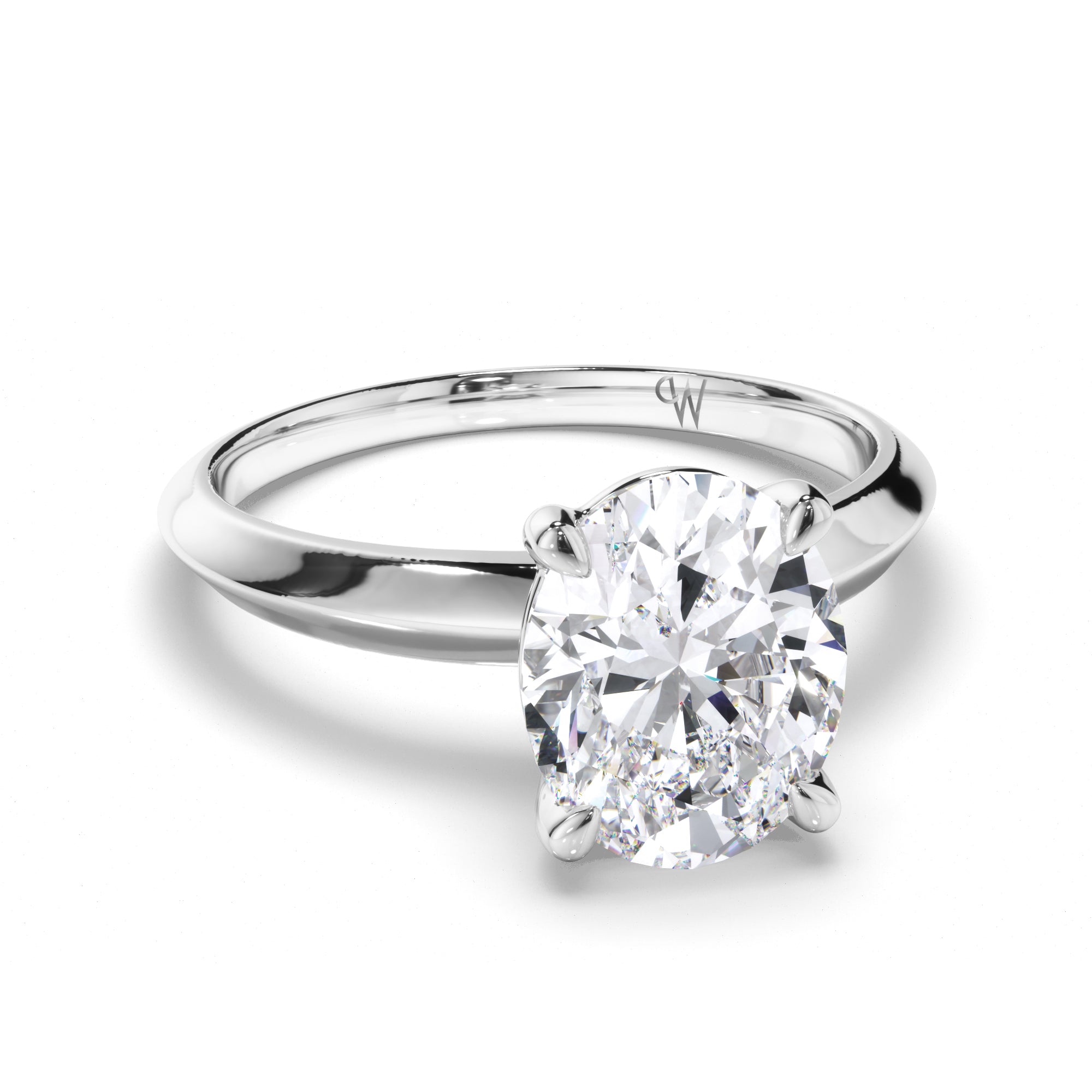 Oval Diamond Solitaire Engagement Ring