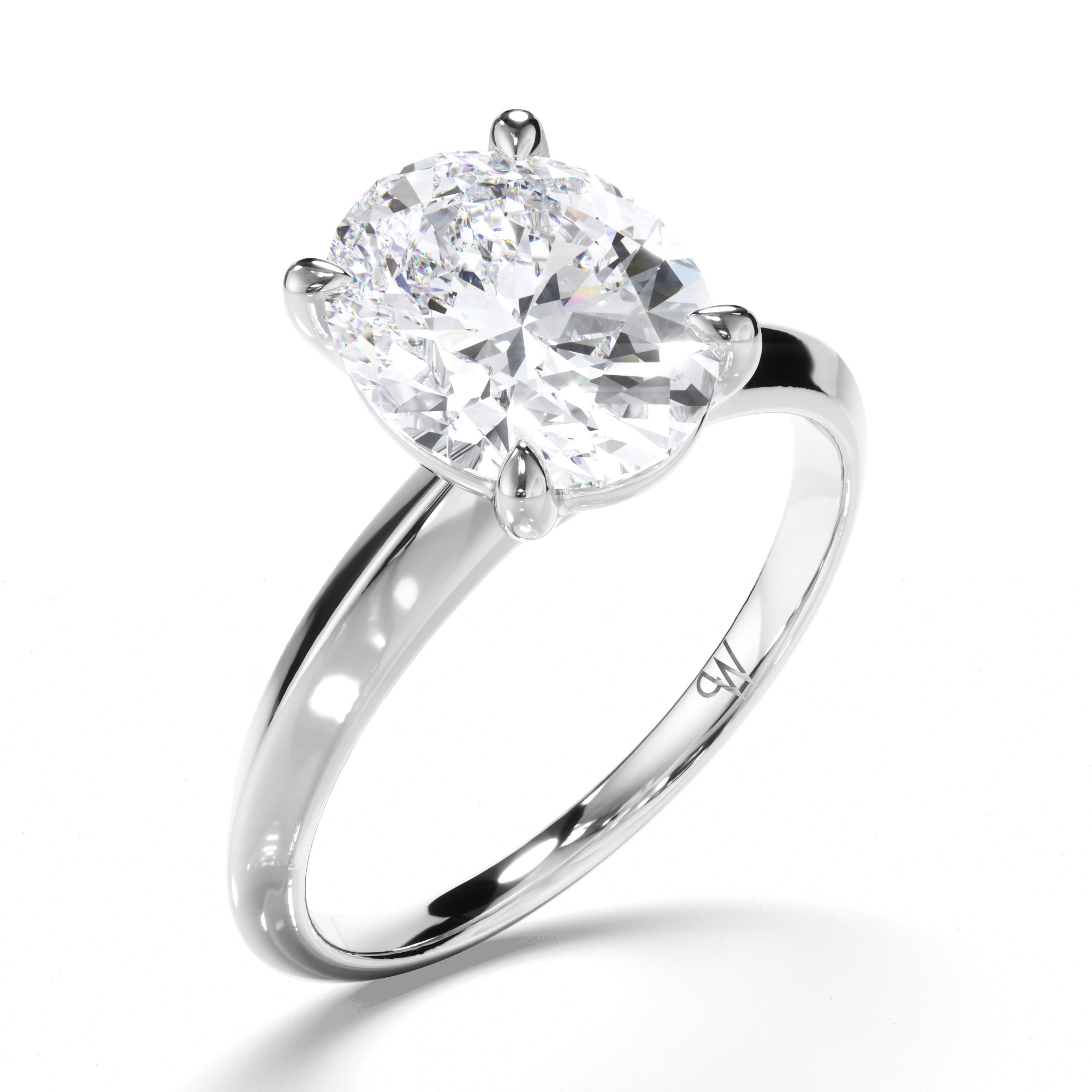 Oval Diamond Solitaire Engagement Ring