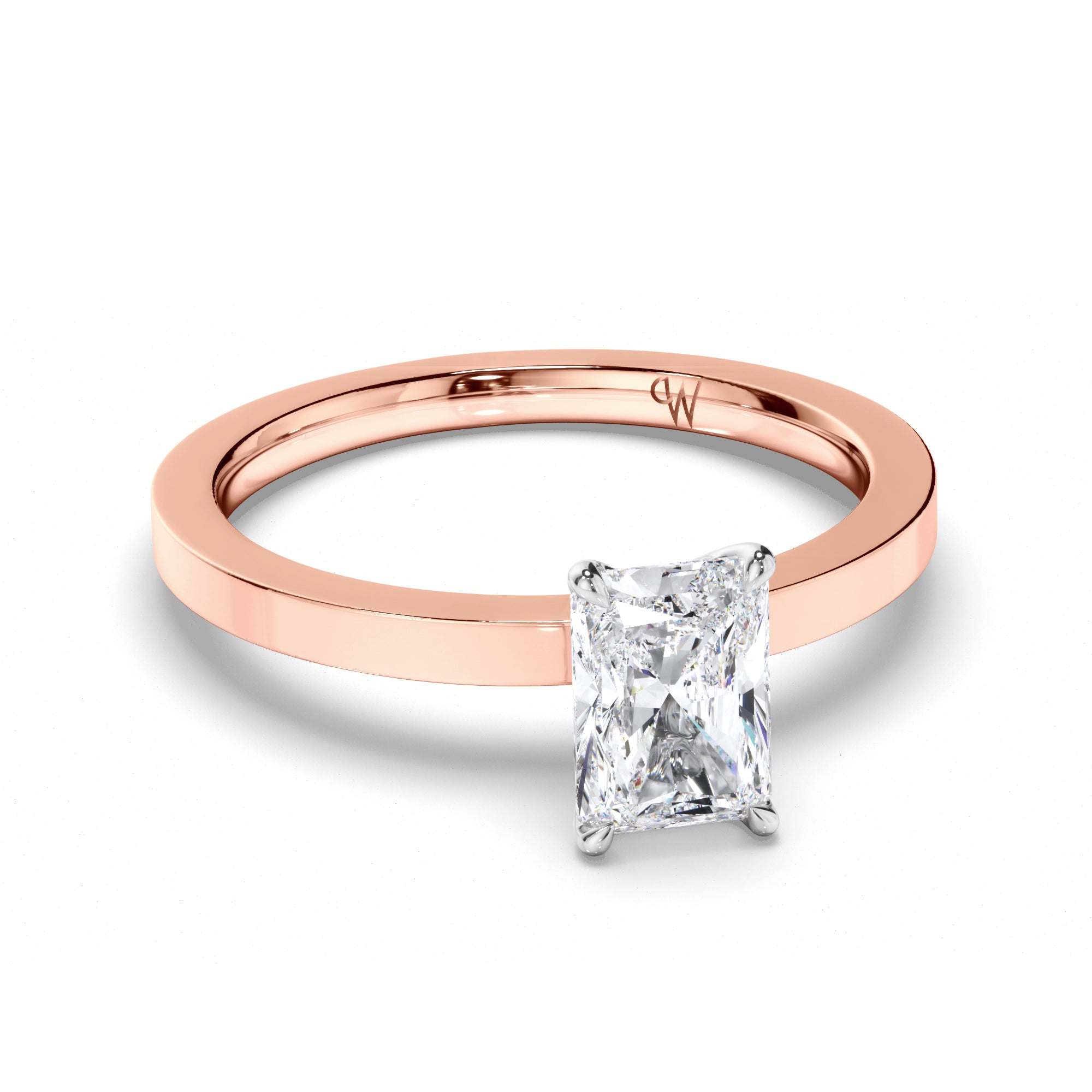 Radiant Diamond Solitaire Engagement Ring