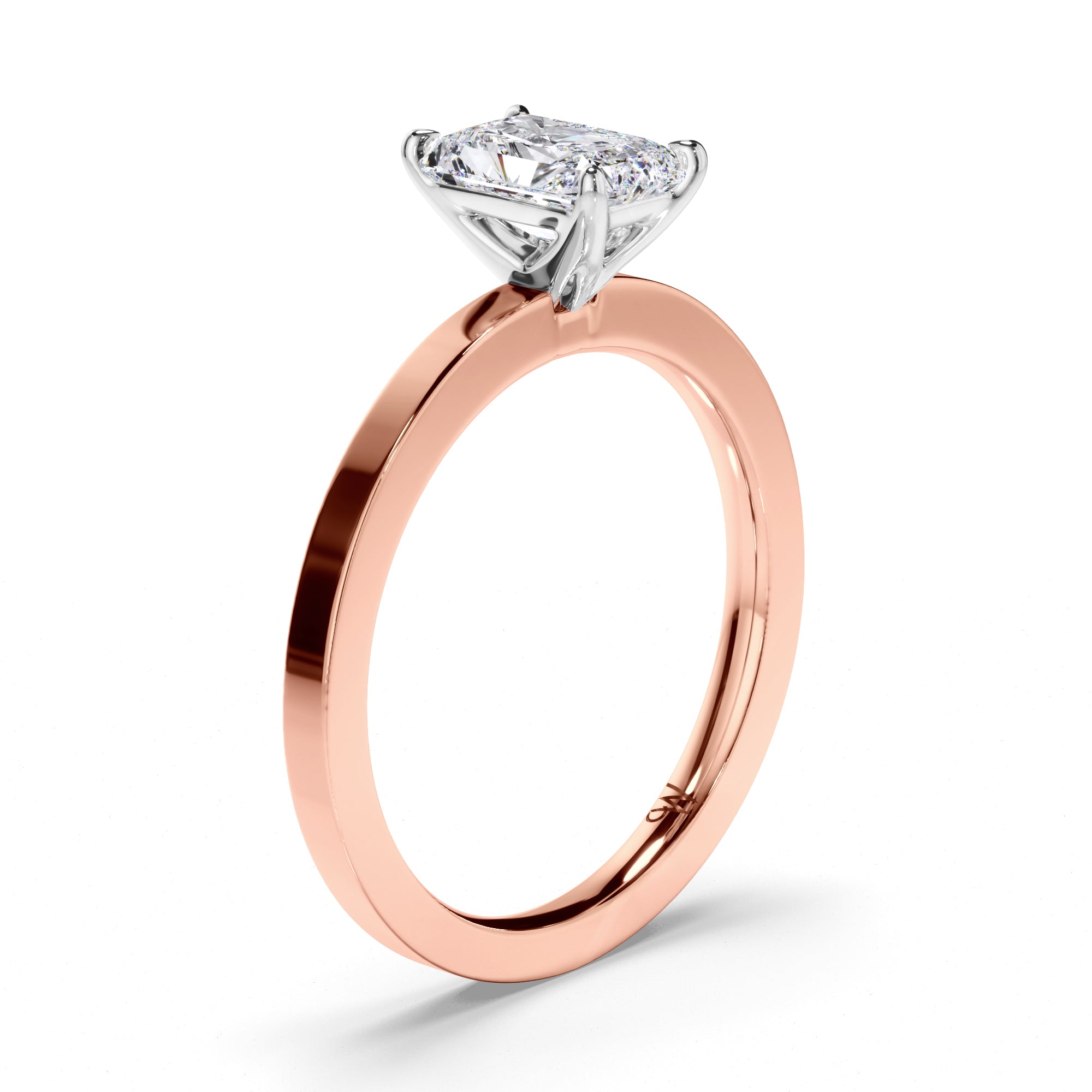 Radiant Diamond Solitaire Engagement Ring