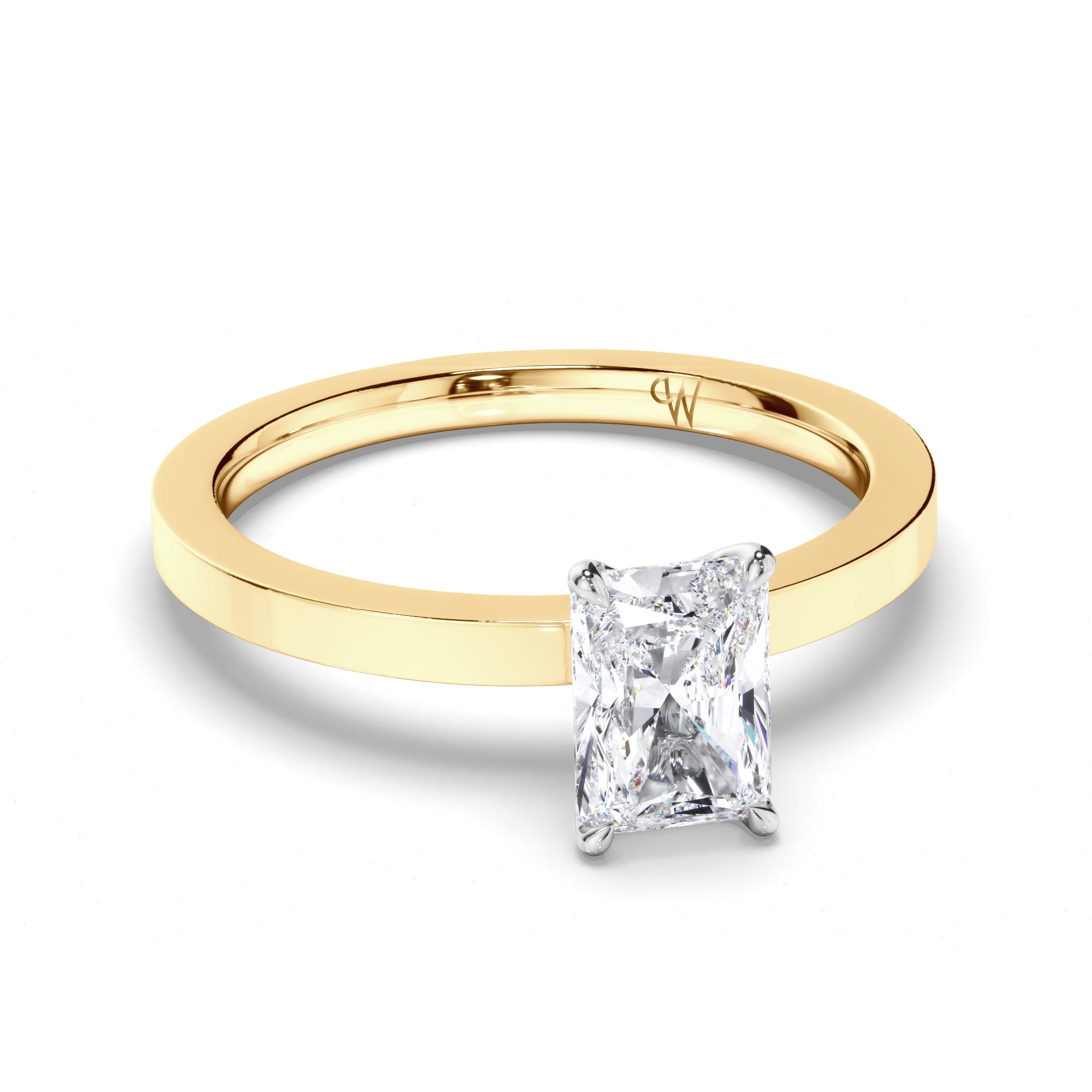 Radiant Diamond Solitaire Engagement Ring
