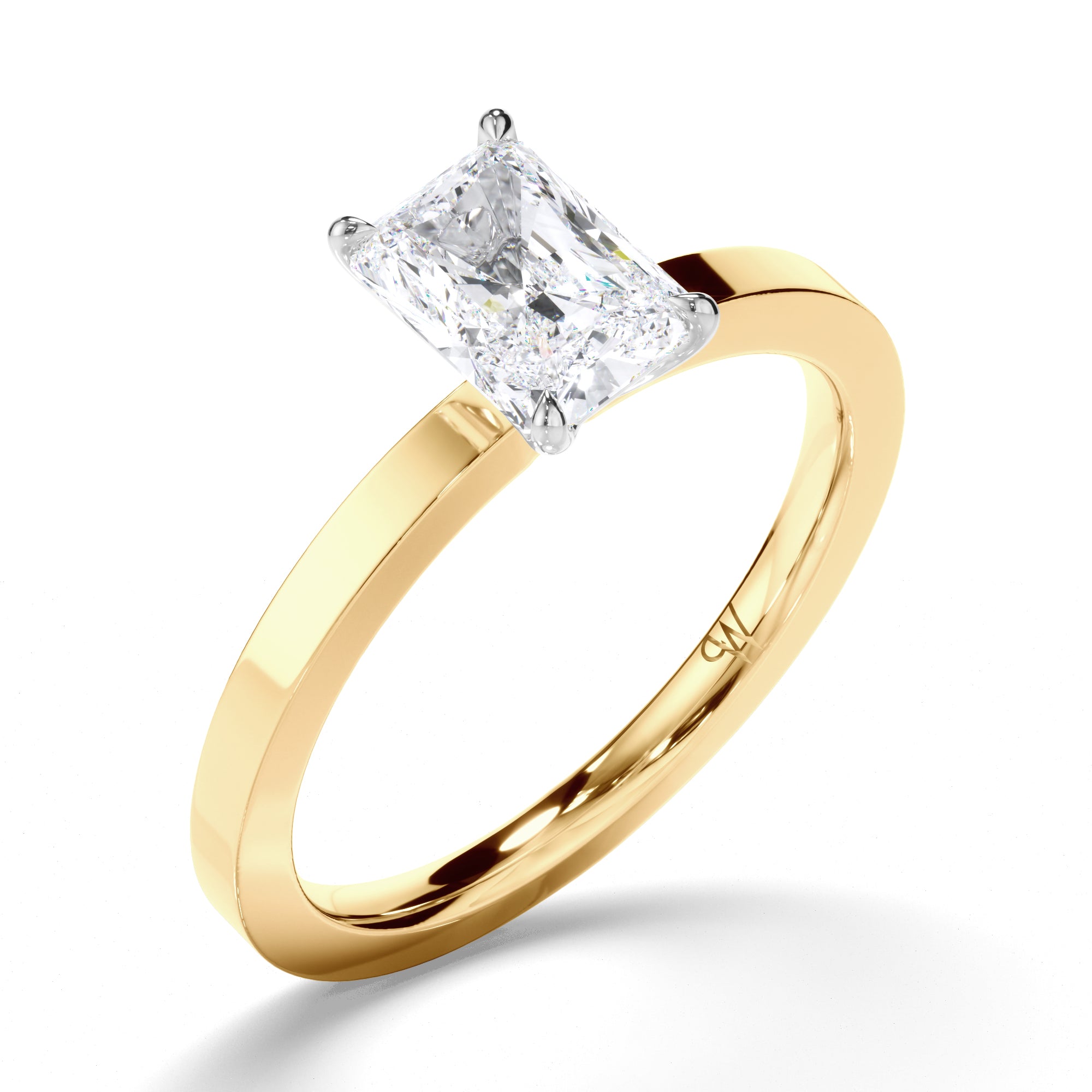 Radiant Diamond Solitaire Engagement Ring