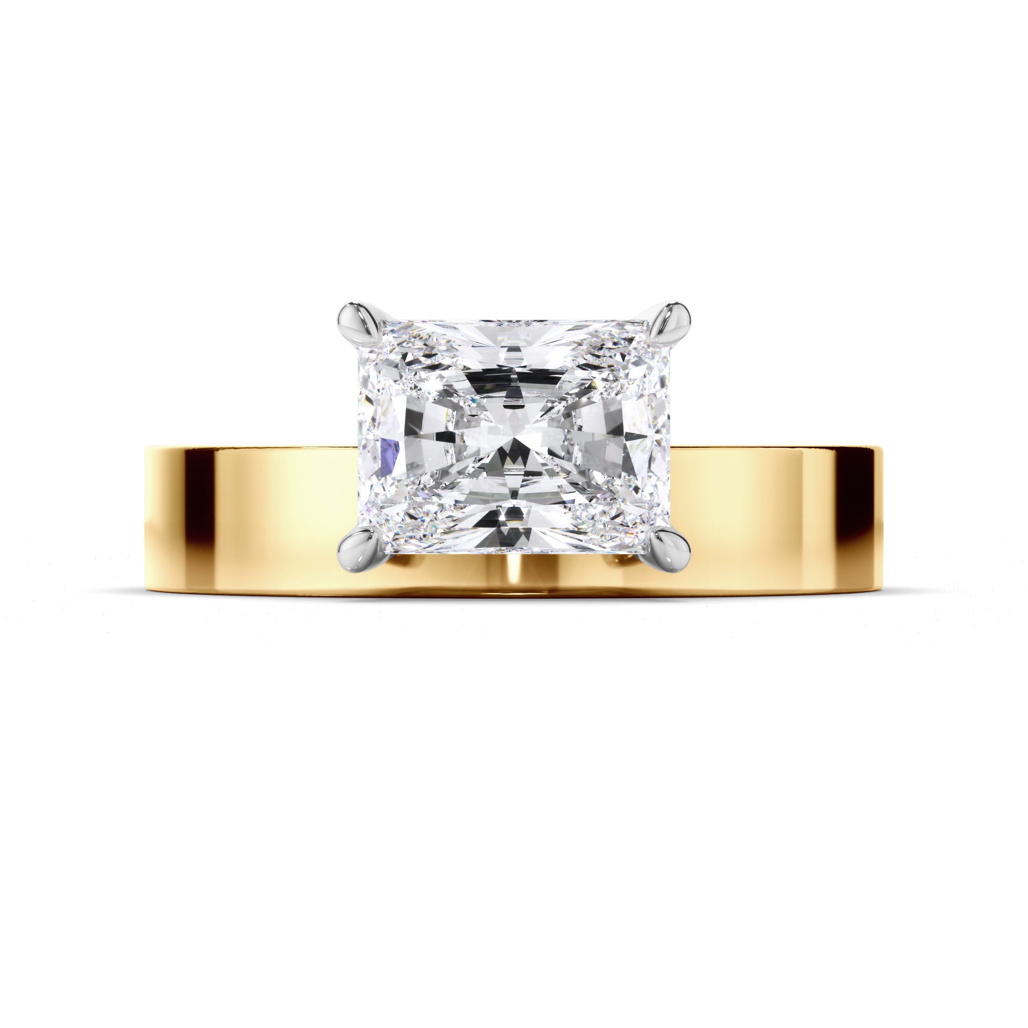 Radiant Diamond Solitaire Engagement Ring